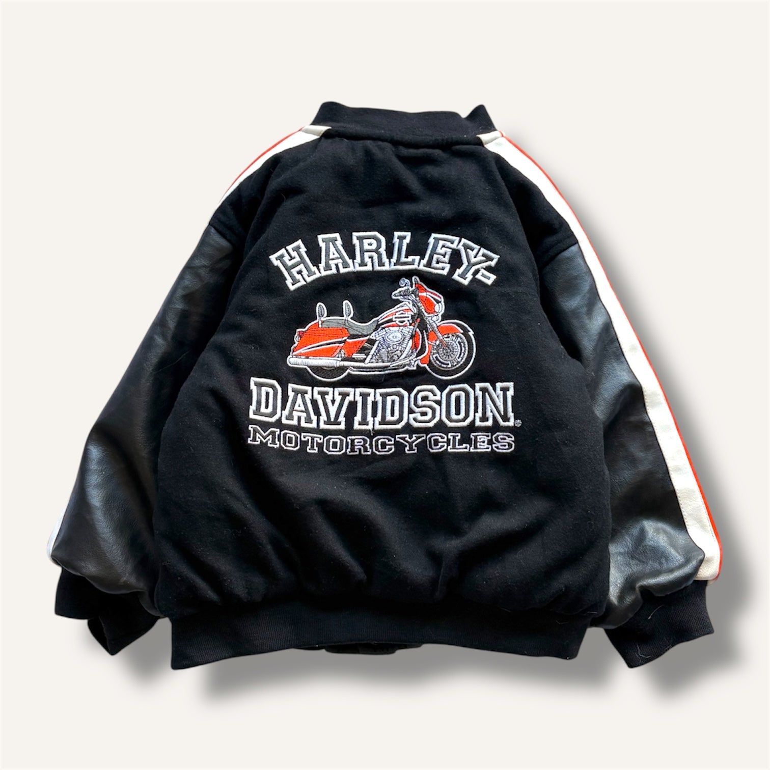 Harley Davidson  Double sided Leather Bomber and Puffer style Jacket (5/6)