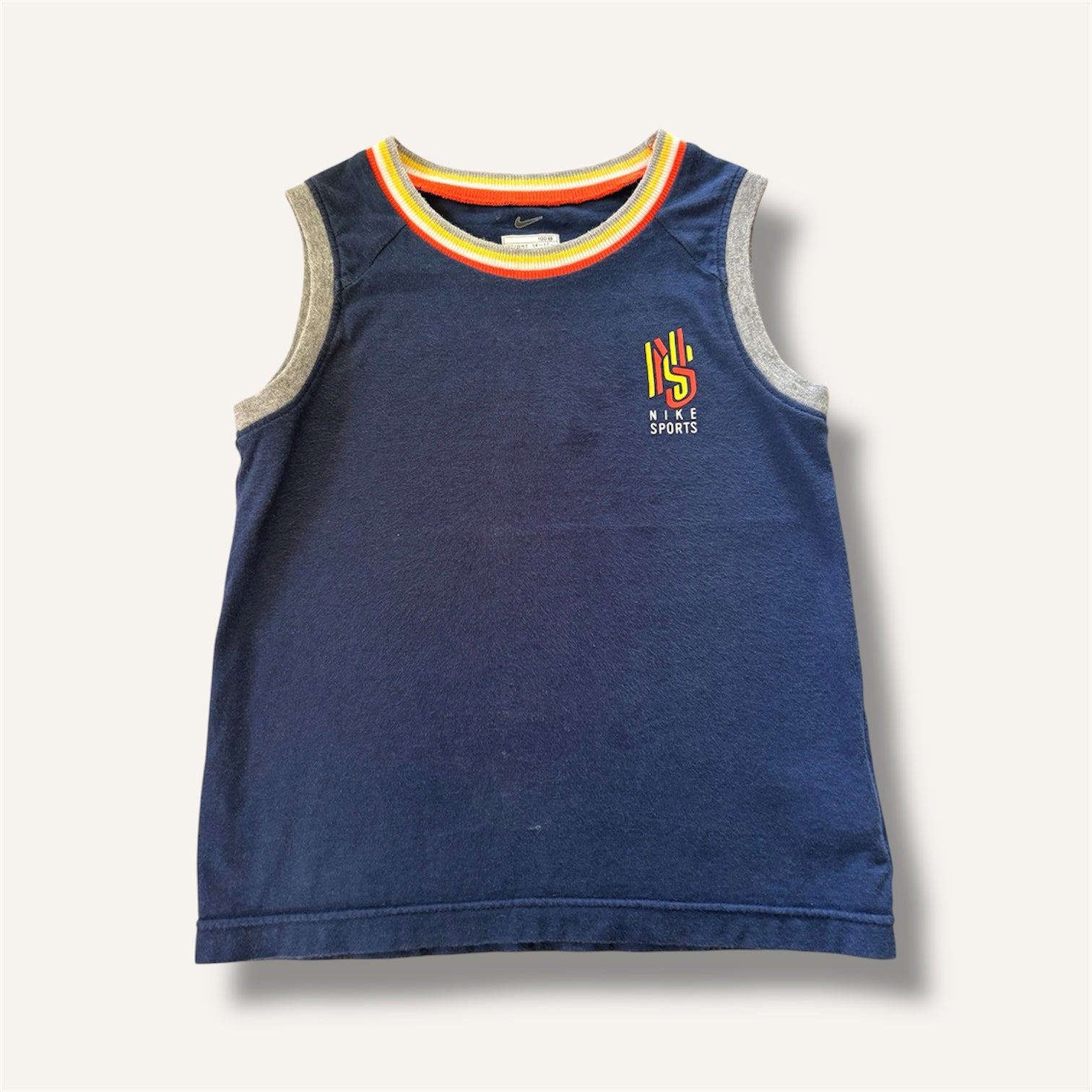 Y2K Navy Nike Graphic Muscle Tank (3-4T)