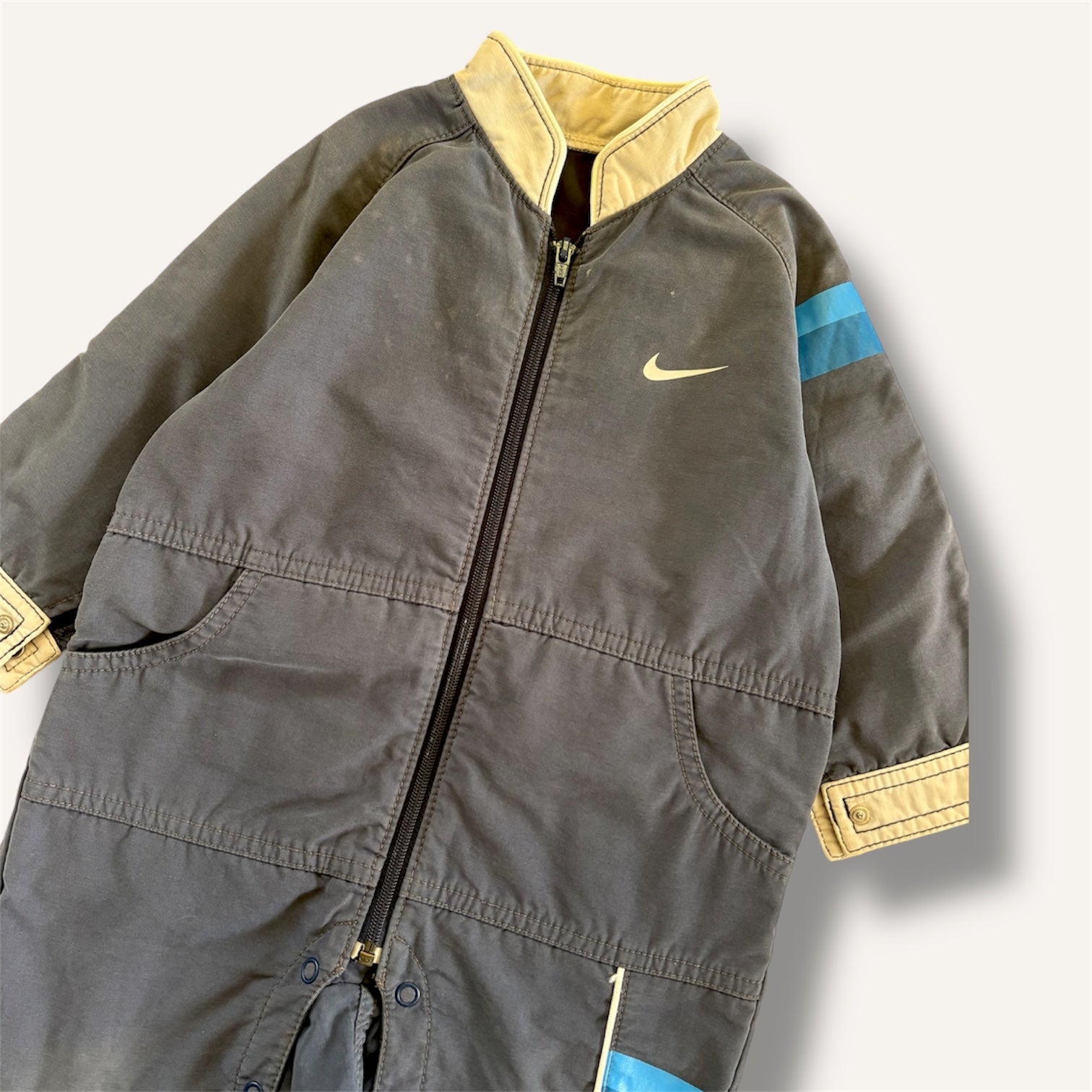Y2K Dusty Navy Windbreaker Nike Boiler Suit (1-2T)