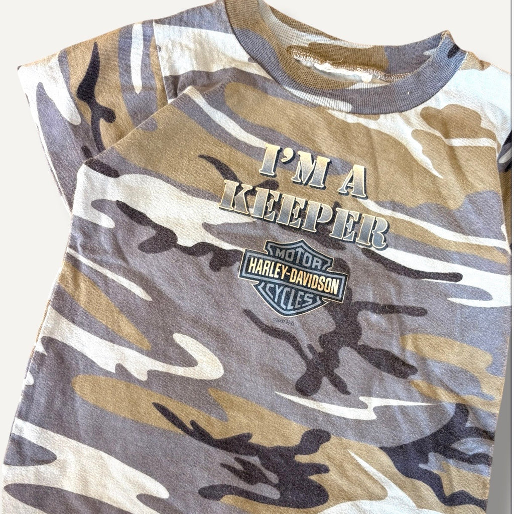 Harley Davidson Blue Camo Romper (12M)