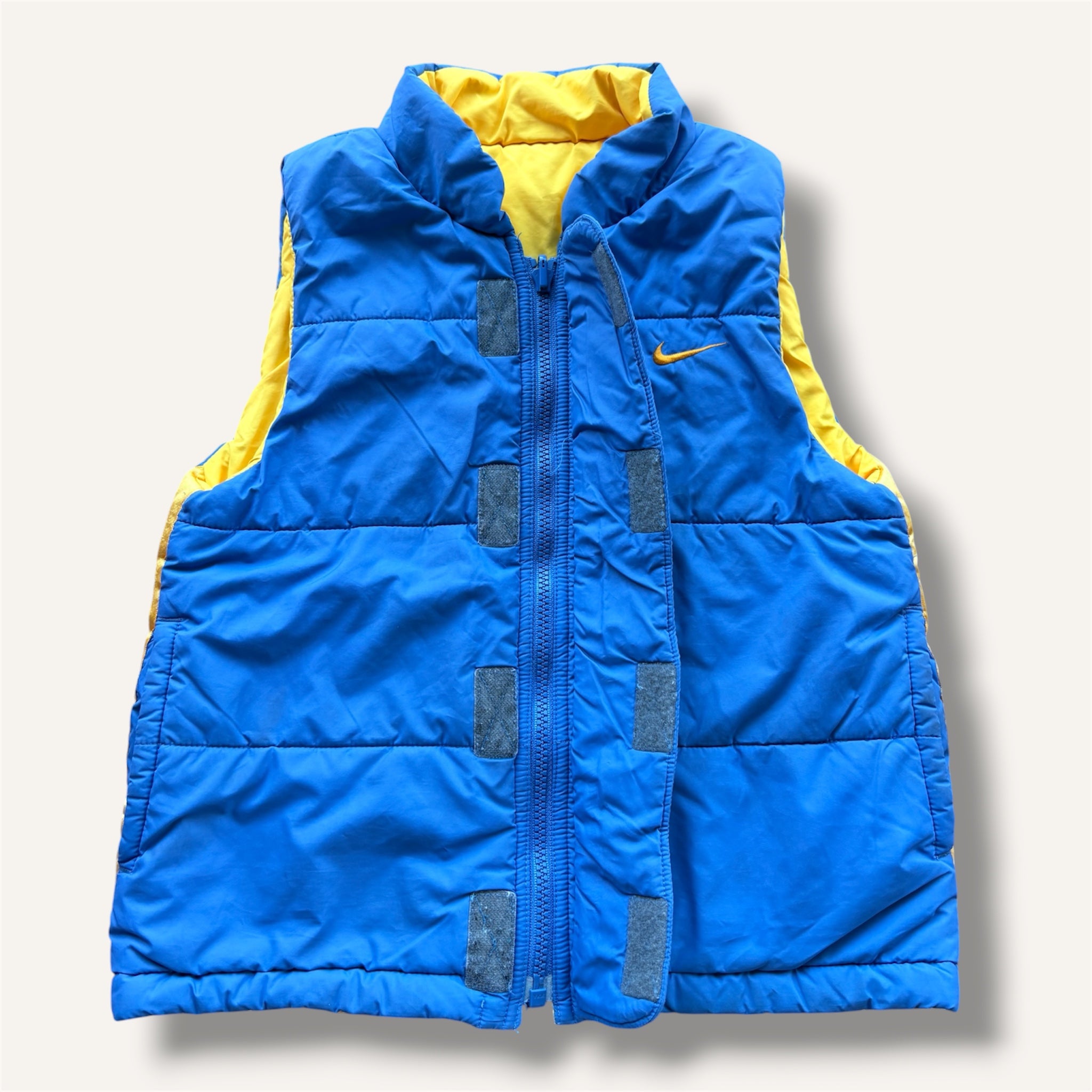 Y2K Nike Yellow and Blue Reversible Vest (3T)