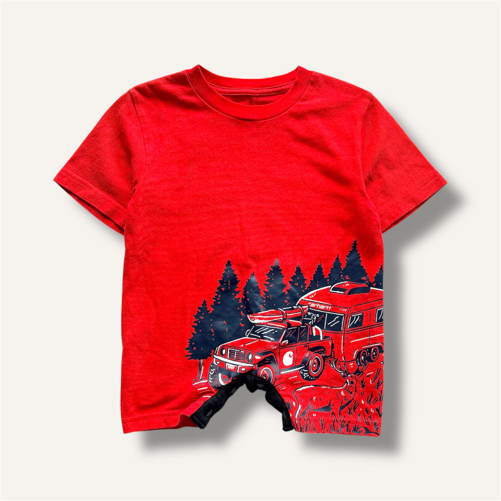 Carhartt Red Truck Reckless Romper (6/12M)