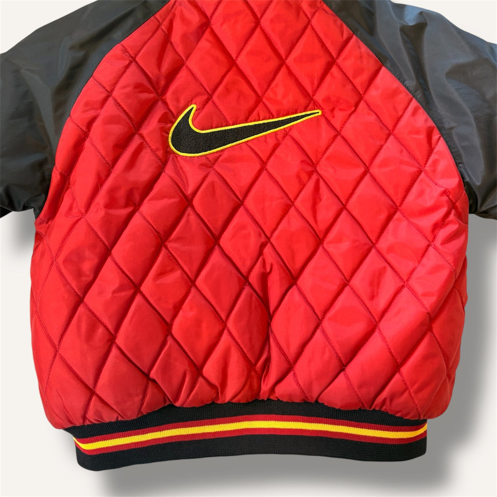 90's Red and Black Rare Quilt Style Puffer Jacket (5/6)