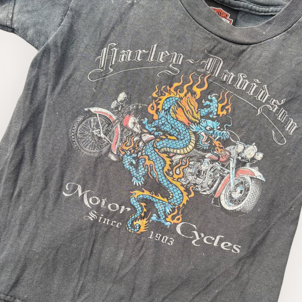 Harley Davidson Dragon & Bike T-shirt (2-4)