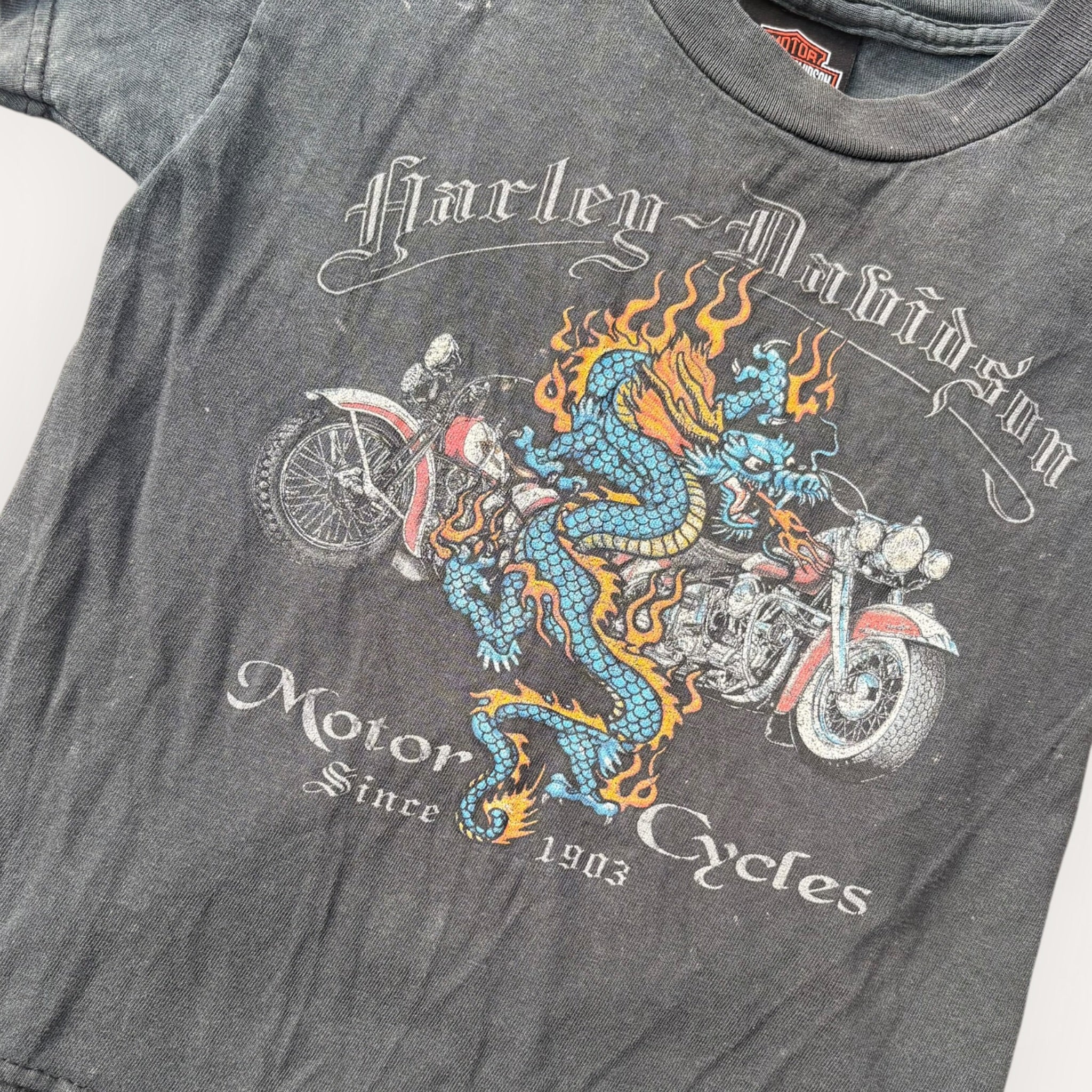 Harley Davidson Dragon & Bike T-shirt (2-4)