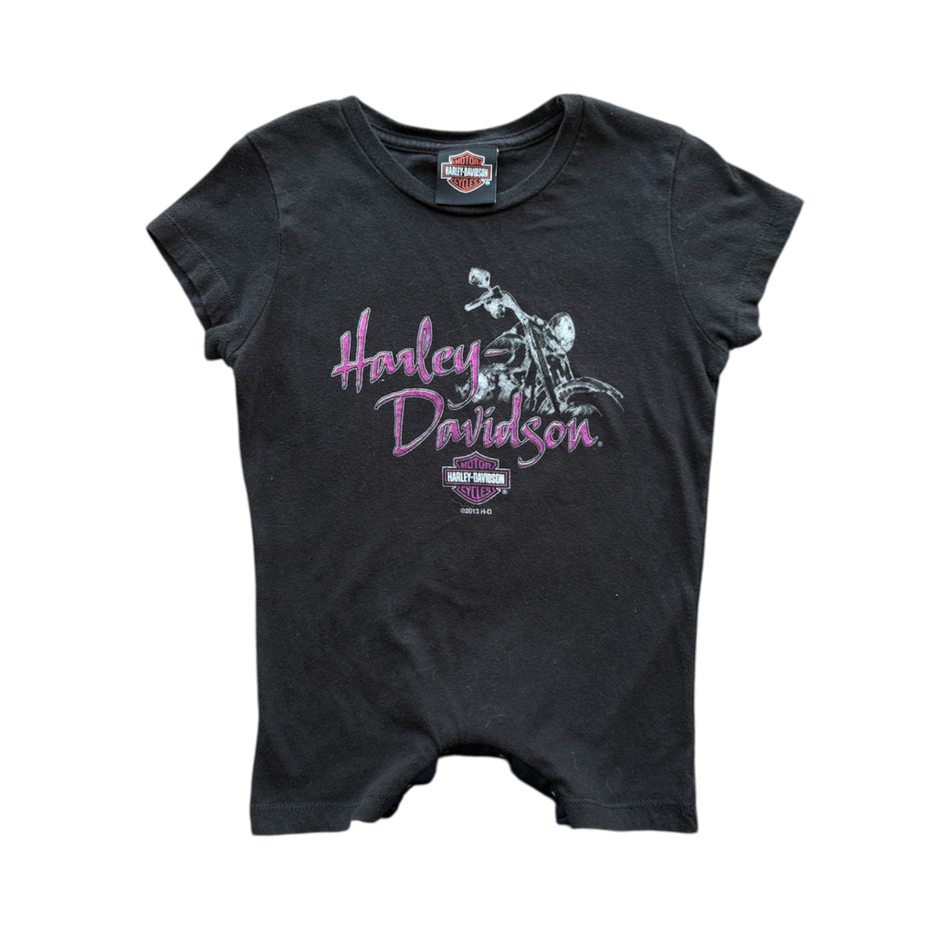 Pink & Black Harley Davidson Reckless Romper (18/24M)