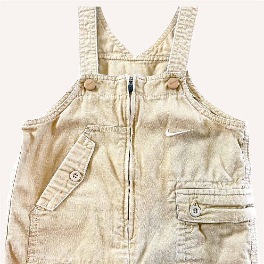 Nike Beige Y2K Cargo Style Shortalls (1-2T)