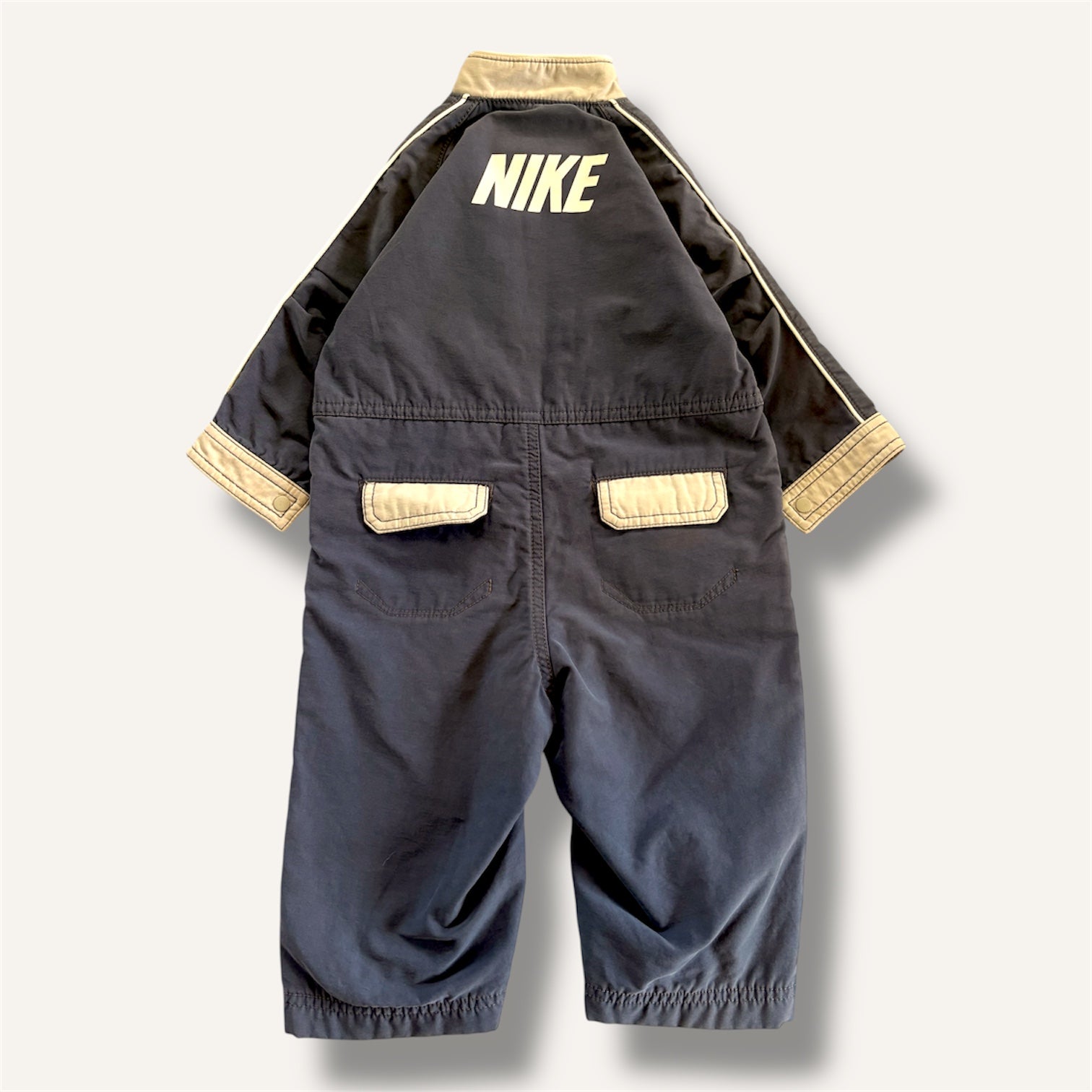 Y2K Dusty Navy Windbreaker Nike Boiler Suit (1-2T)