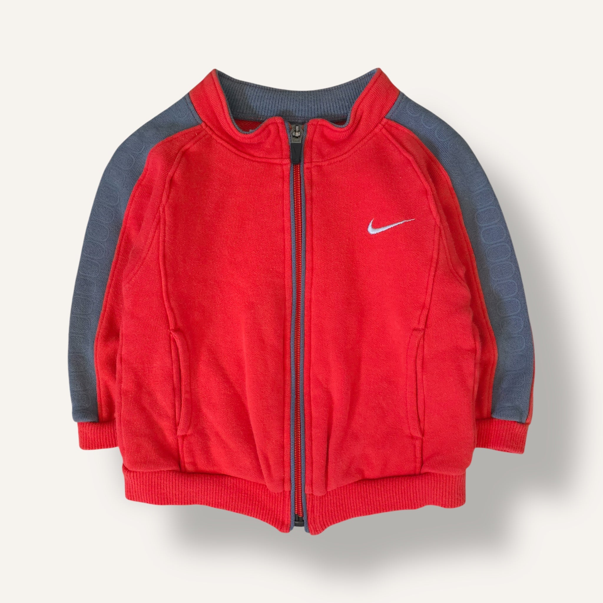 Y2K Nike Red and Grey Track Jacket (1-2T)