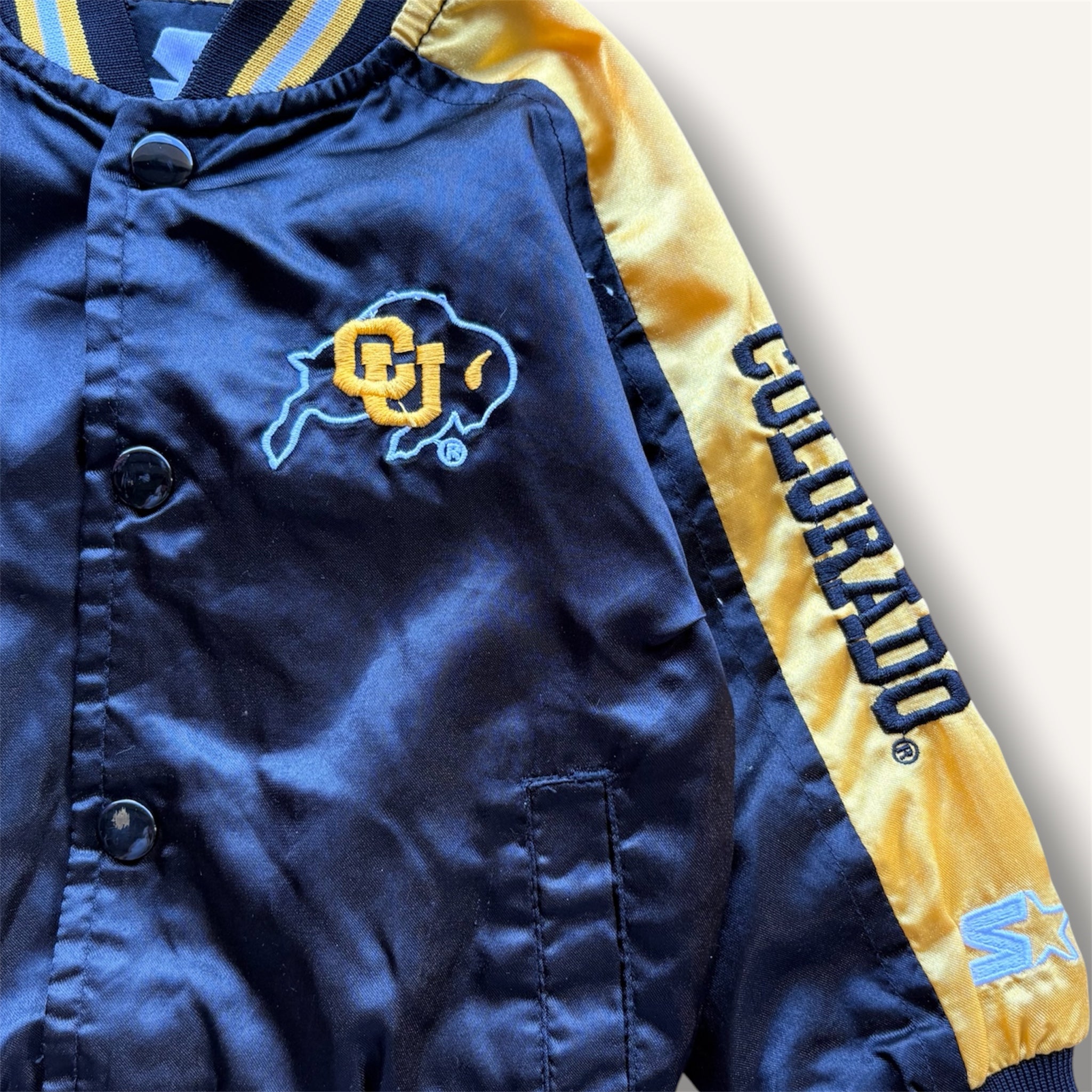 Colorado University Starter Jacket, Black and Yellow (12/18M)