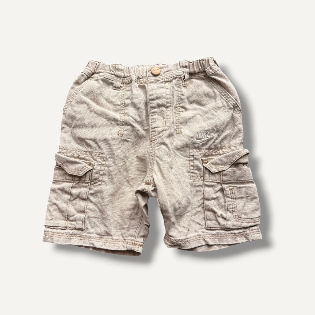 Y2K Nike Light Khaki Cargo Shorts (2-3T)