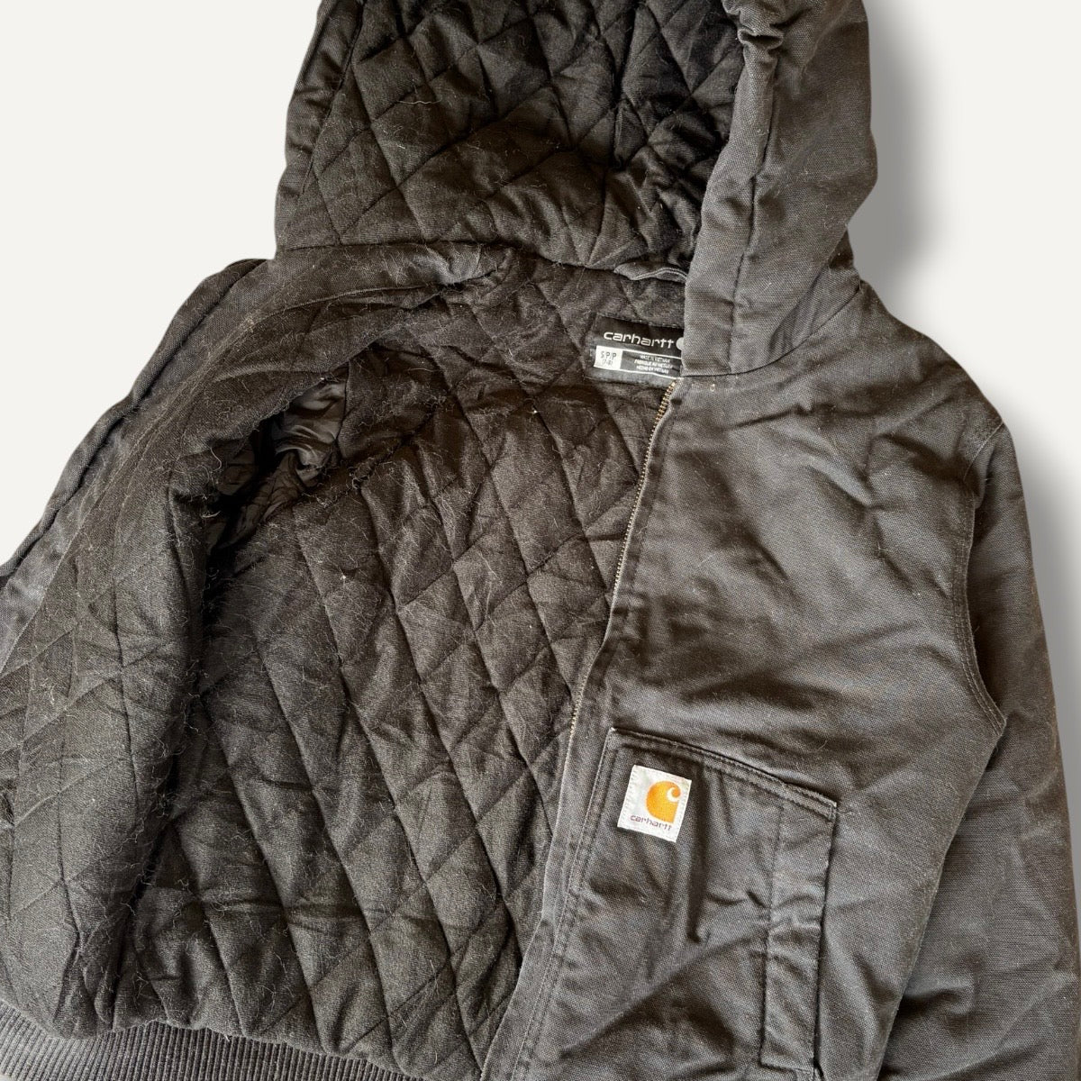 Carhartt Black Thick Structured Workwear Jacket (7/8)