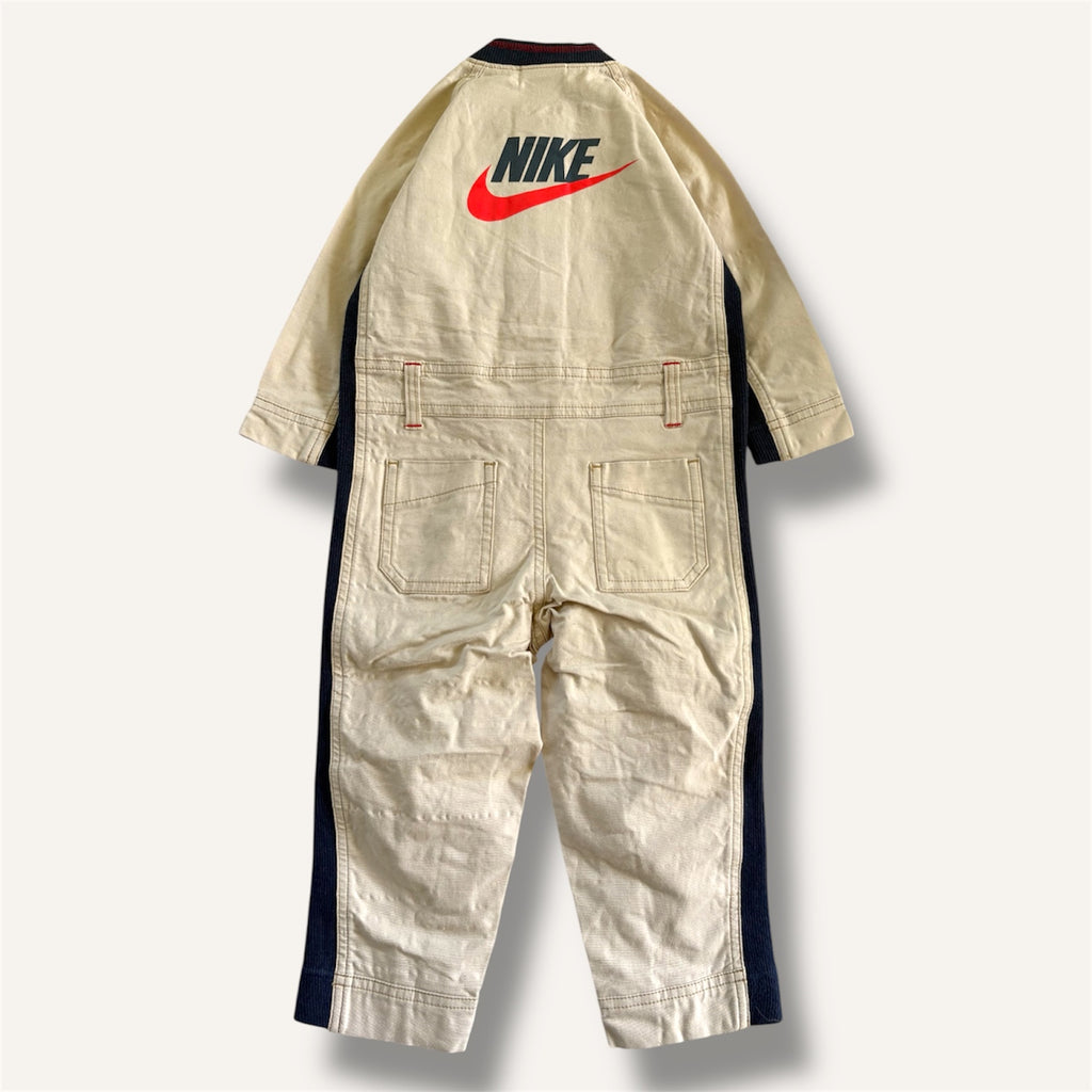 Y2K Beige and Navy Boiler Suit (2-3T)