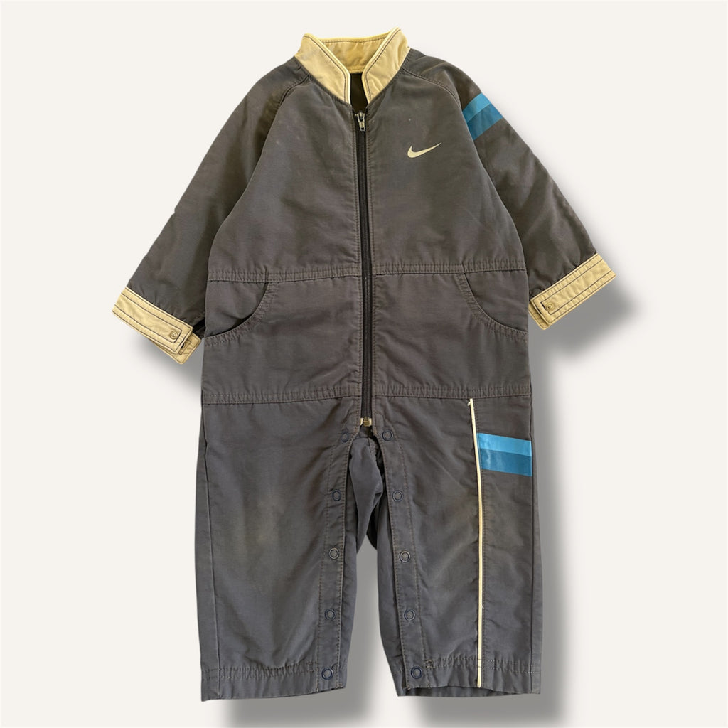Y2K Dusty Navy Windbreaker Nike Boiler Suit (1-2T)