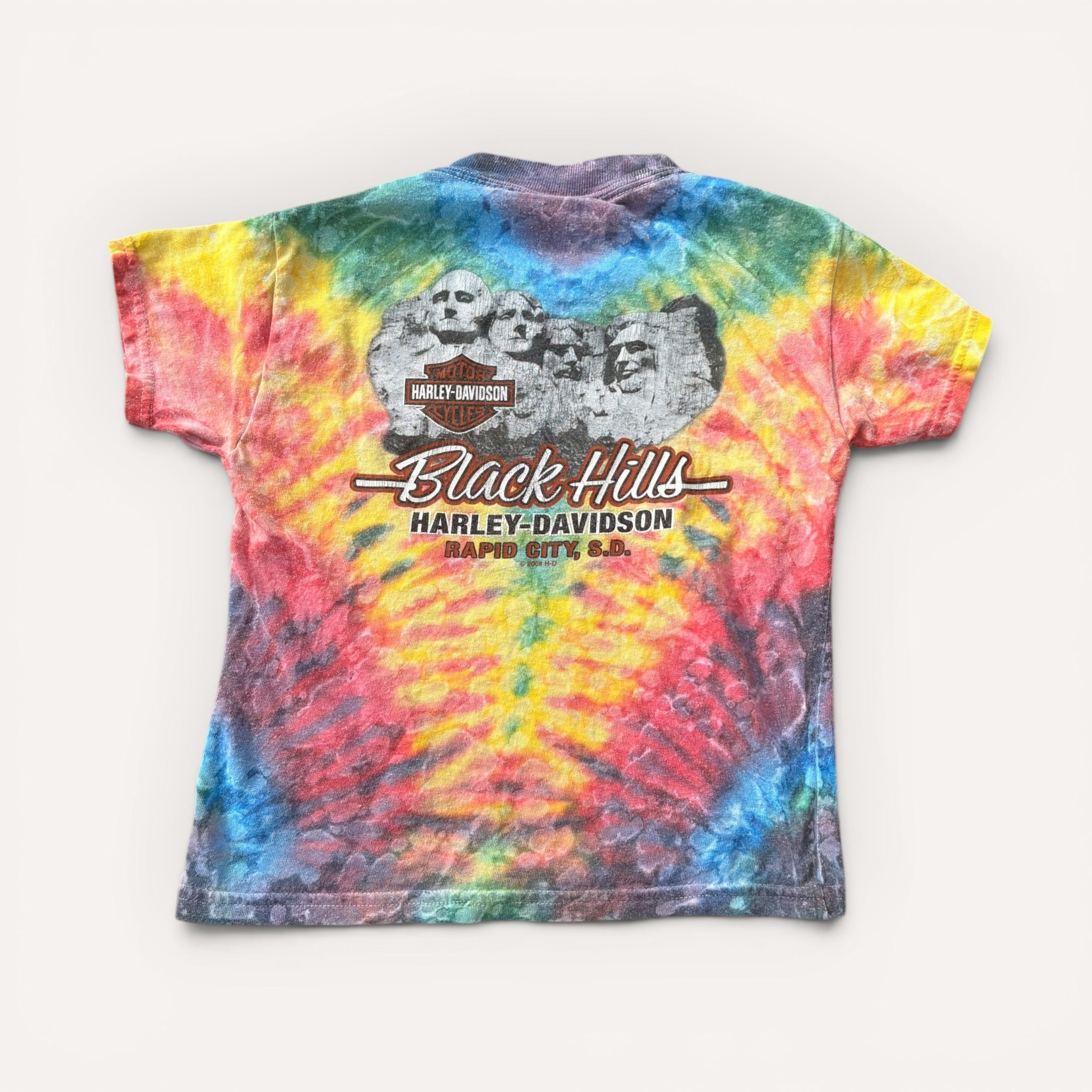 Vintage Harley Davidson Tie Dye Black Hills T-shirt (2-4)