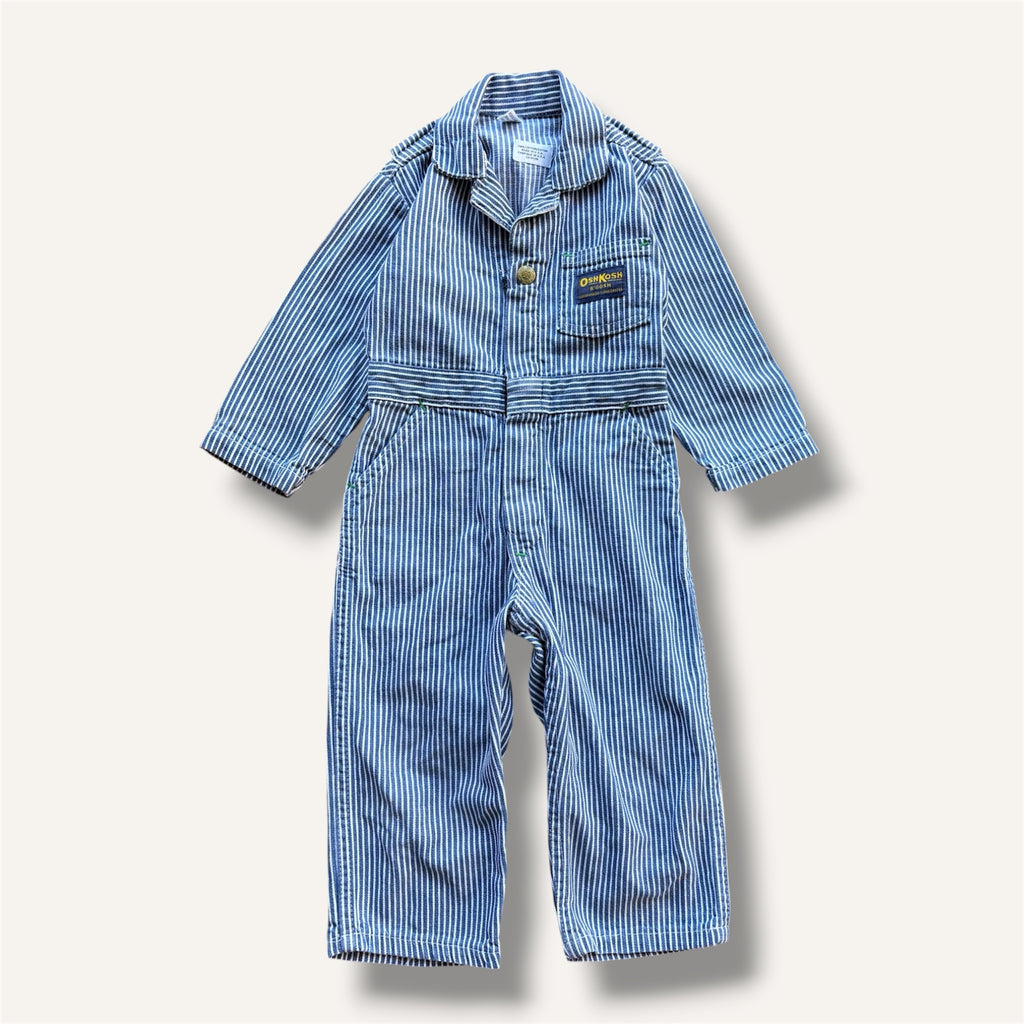 70s OshKosh Pinstripe Boilersuit (1-2T)