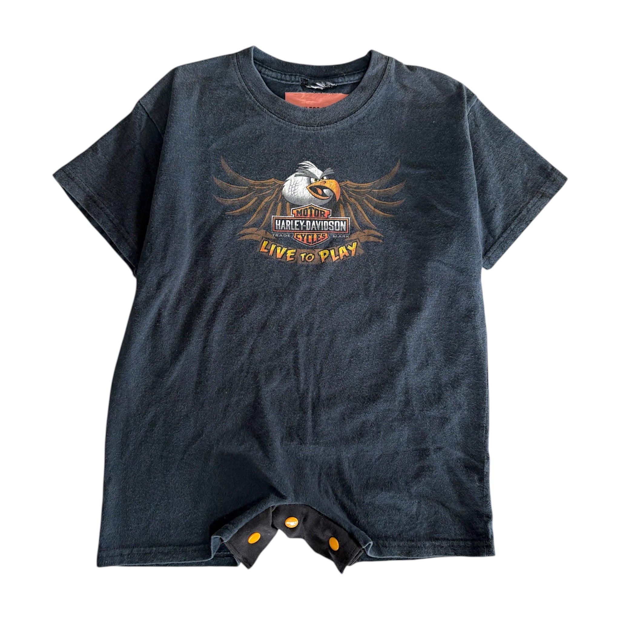 'Live to play' Harley Davidson Reckless Romper (2T)