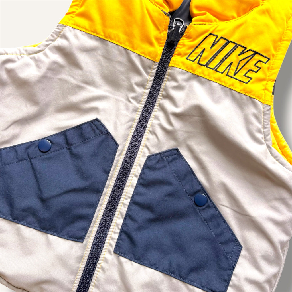 Y2K Nike Yellow, Grey & Navy Reversible Vest (2T)
