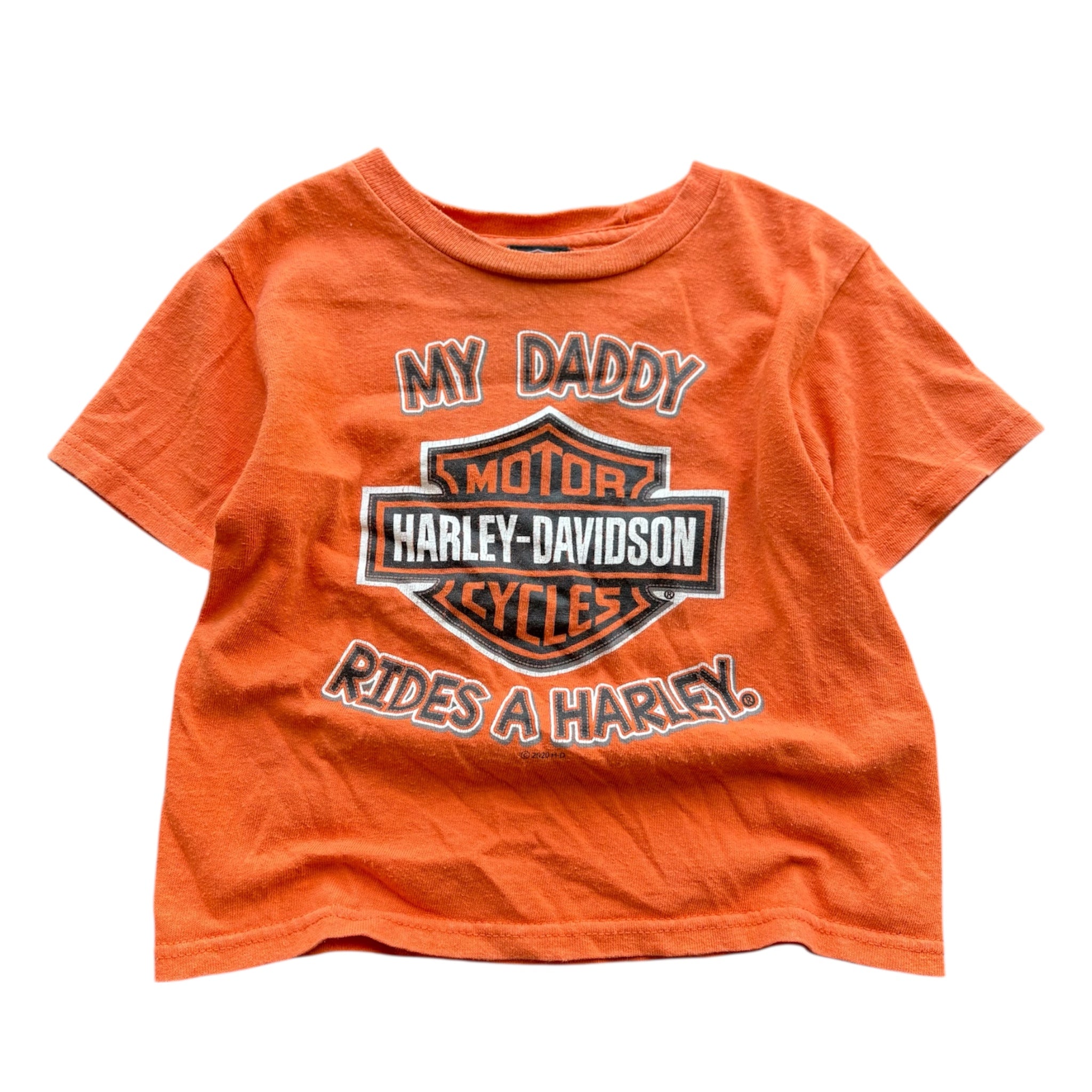 Orange 'My daddy rides a harley" T-shirt (3T)