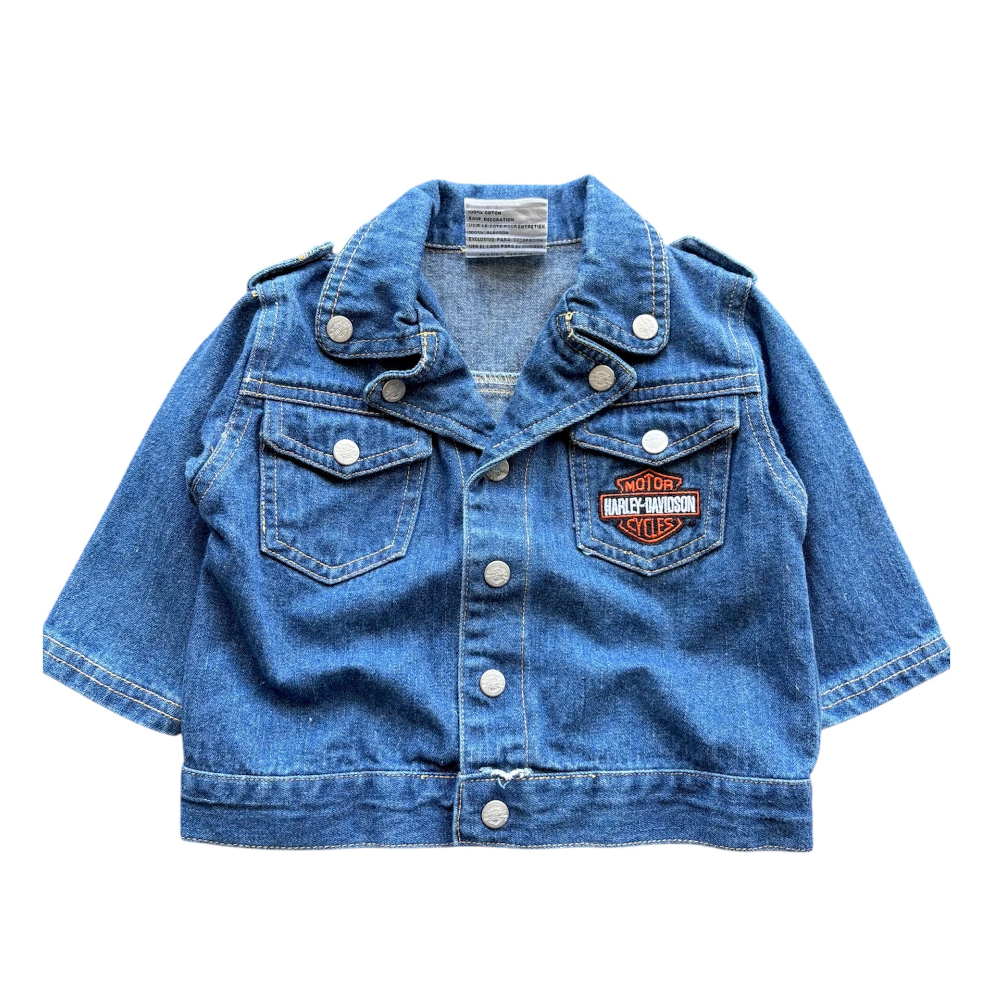 Denim Harley Davidson Jacket (3/6M)