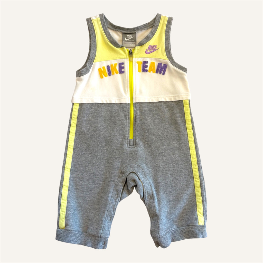 Y2K White Grey and Lilac Nike Romper (12/18M)