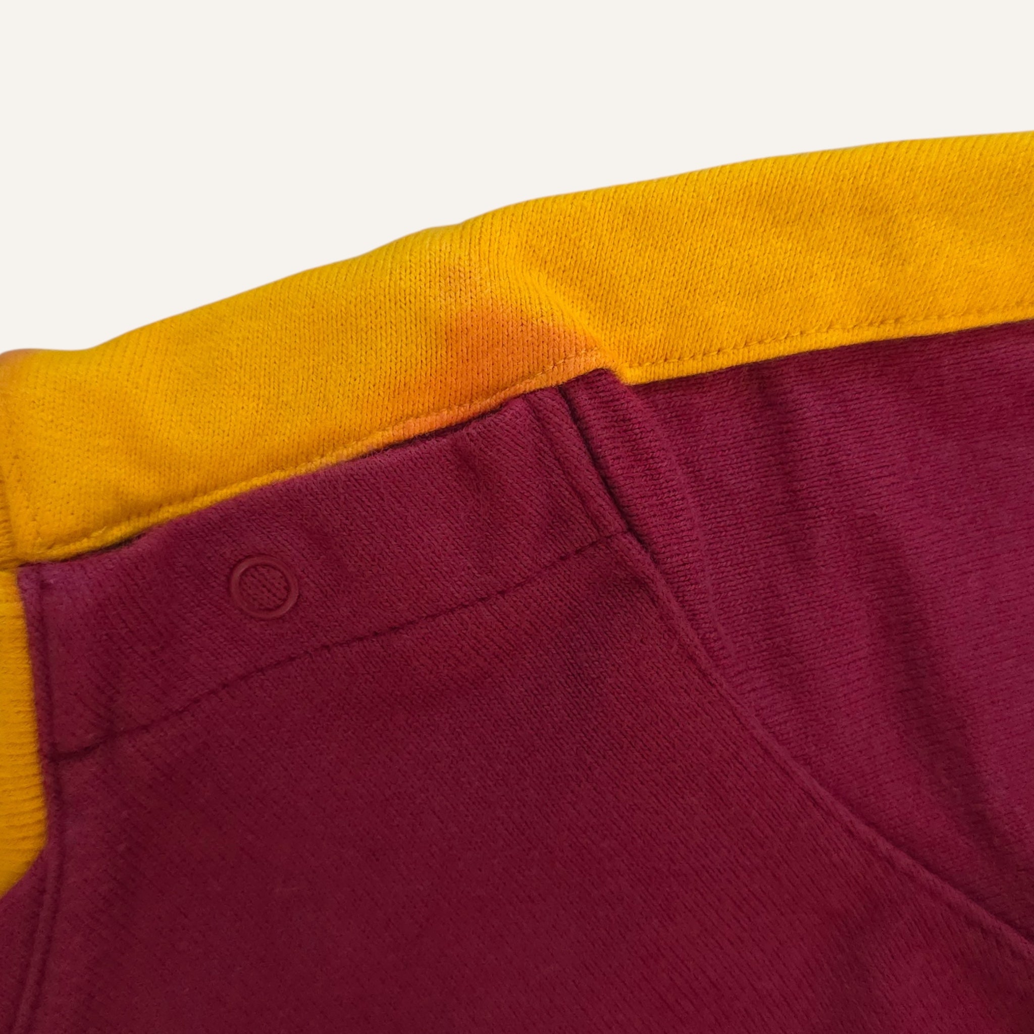 Y2K Nike Burgundy and Gold Football Romper (1-2T)