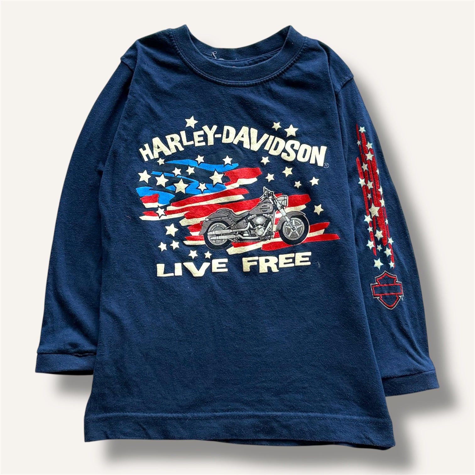 Harley Davidson Vintage Navy Live Free Long Sleeve (5T)