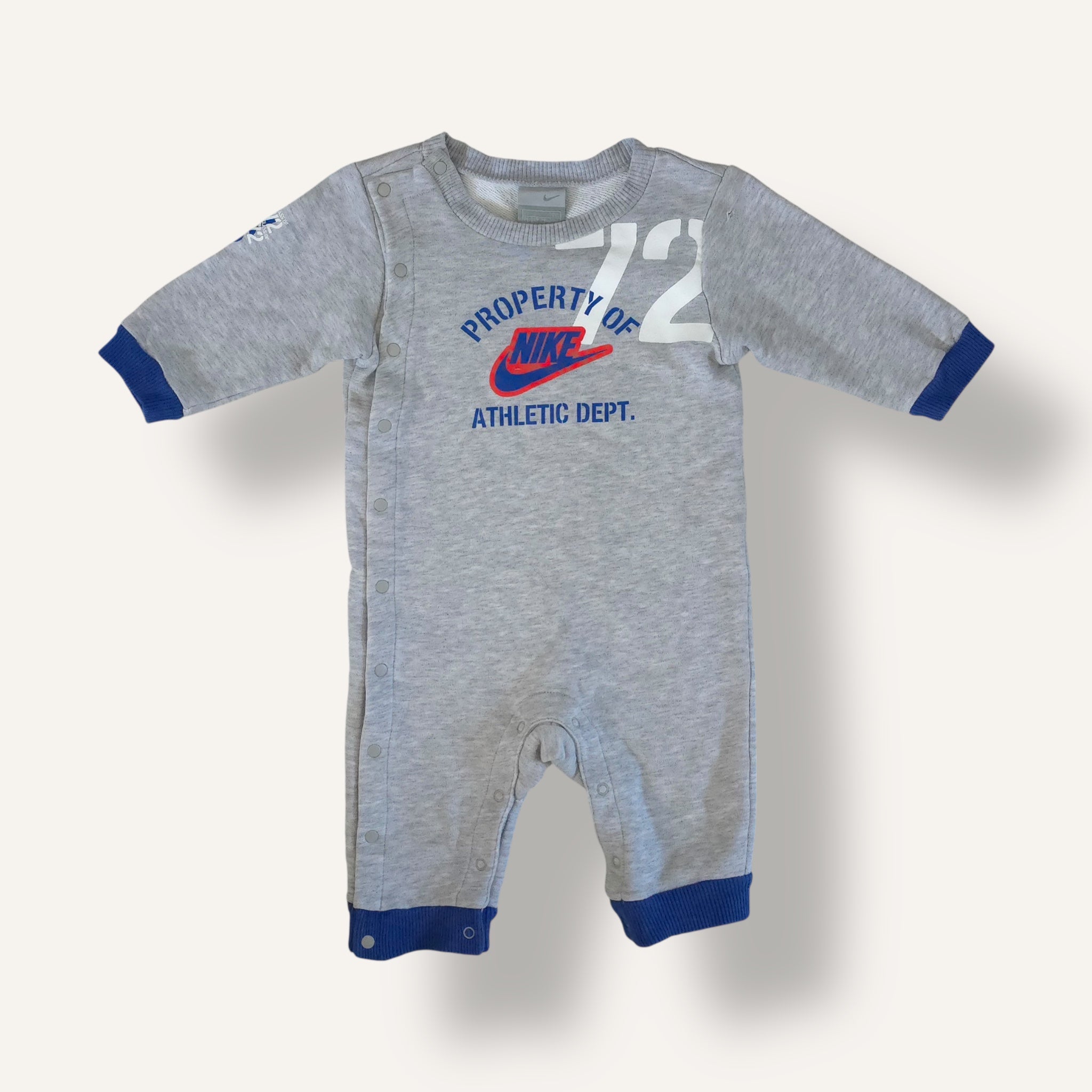 Y2K "Property of Nike" Grey Romper (6/12M)