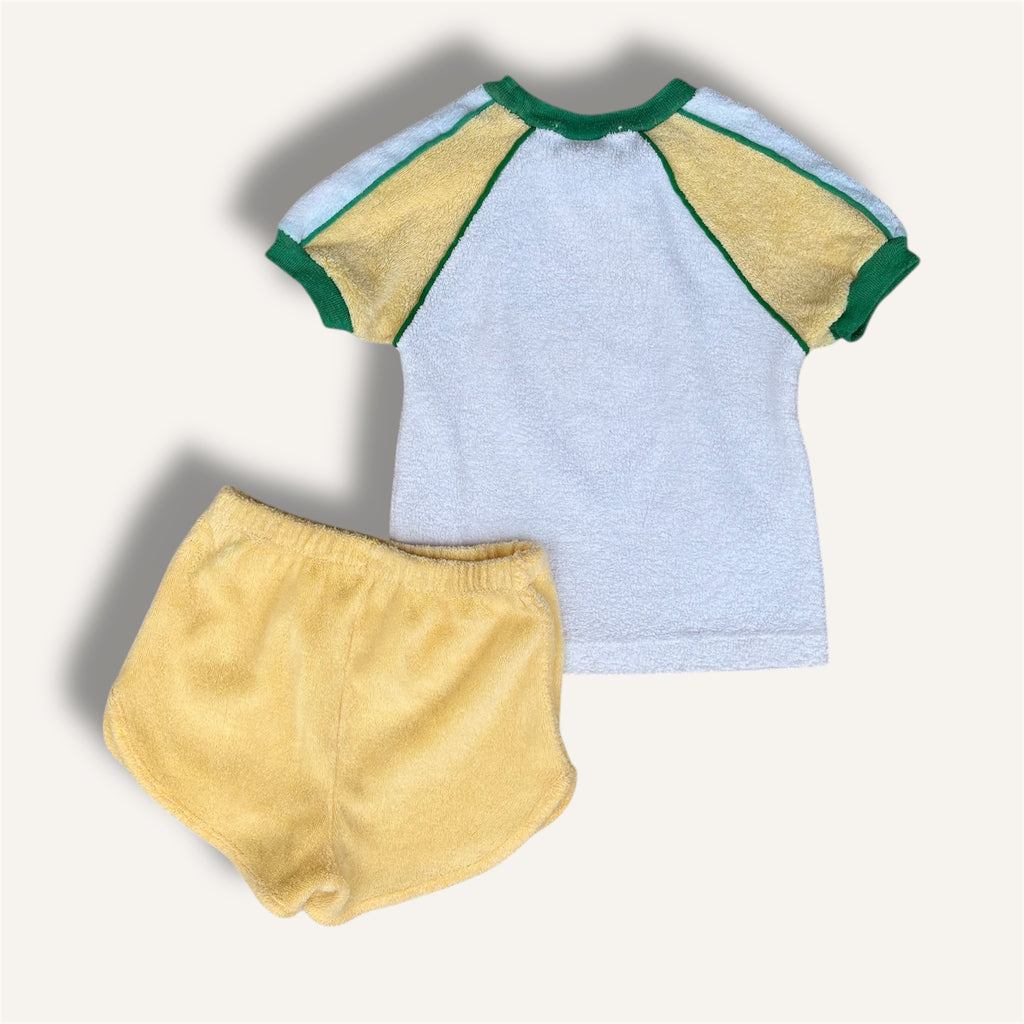 Oshkosh 70/80s Terry Toweling Vintage Tee & Shorts Set (1-2T)