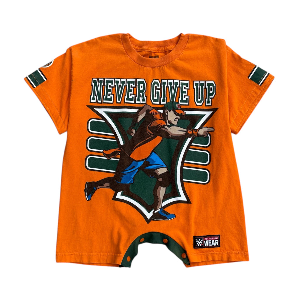 WWE Orange John Cena Reckless Romper (3T)