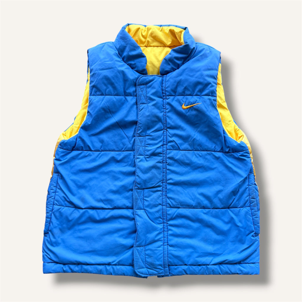 Y2K Nike Yellow and Blue Reversible Vest (3T)