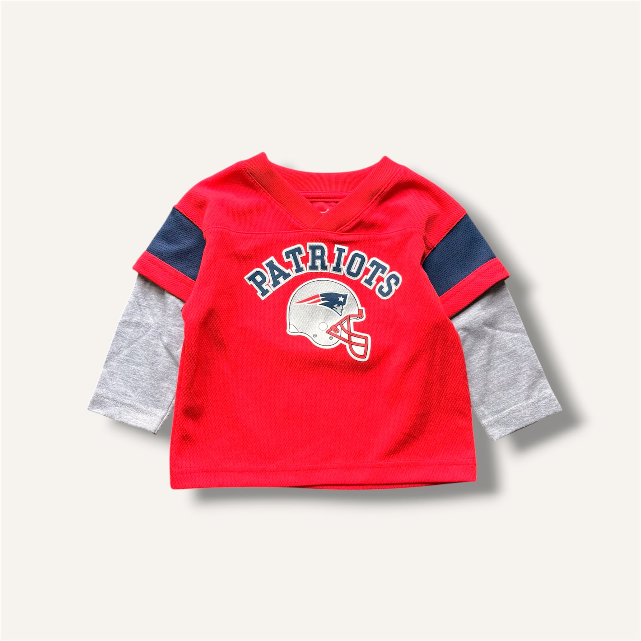 New England Patriots Long Sleeve Jersey (6/12M)