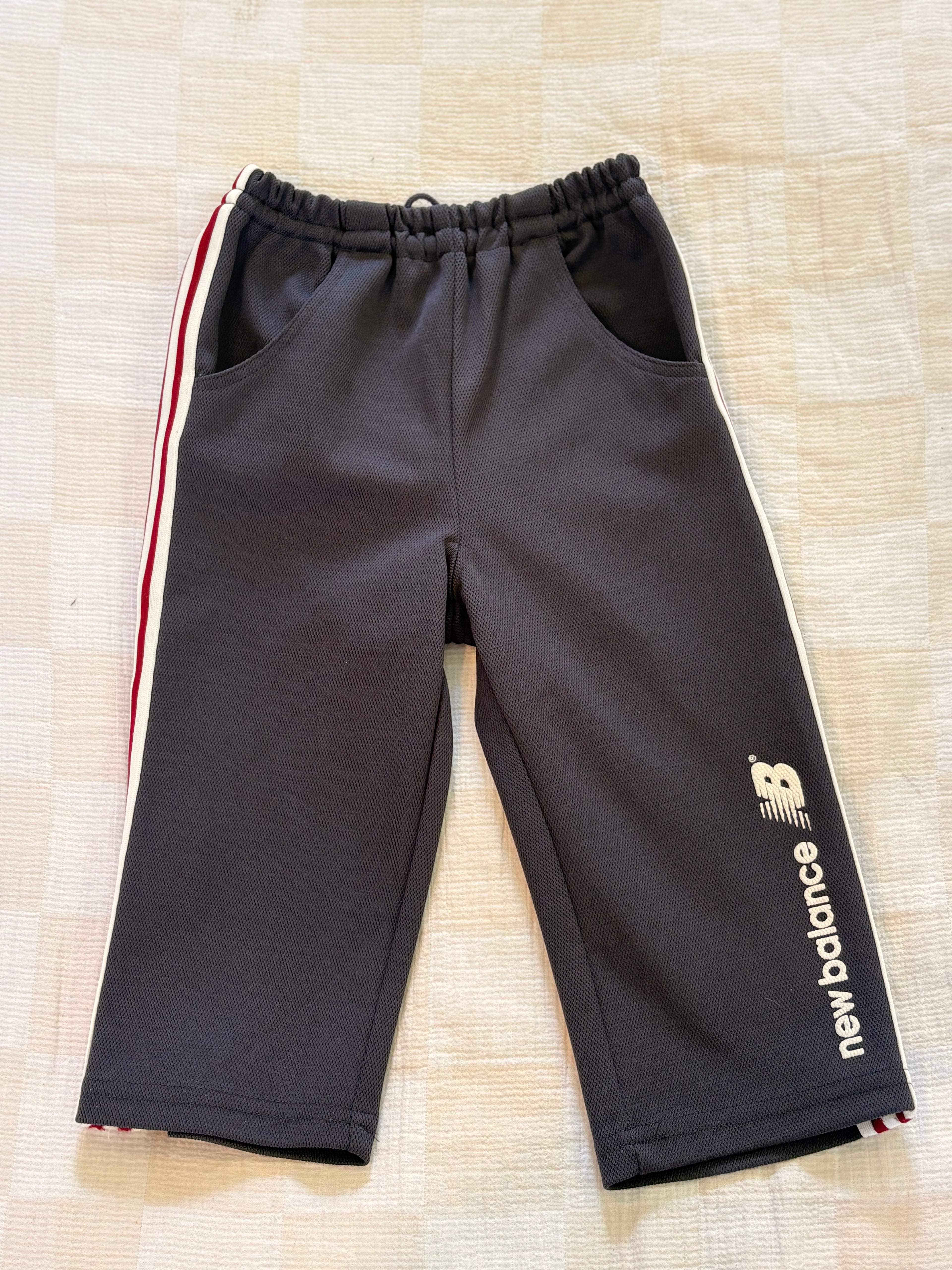 New Balance Charcoal Grey & Burgundy Tracksuit Set (18/24M)