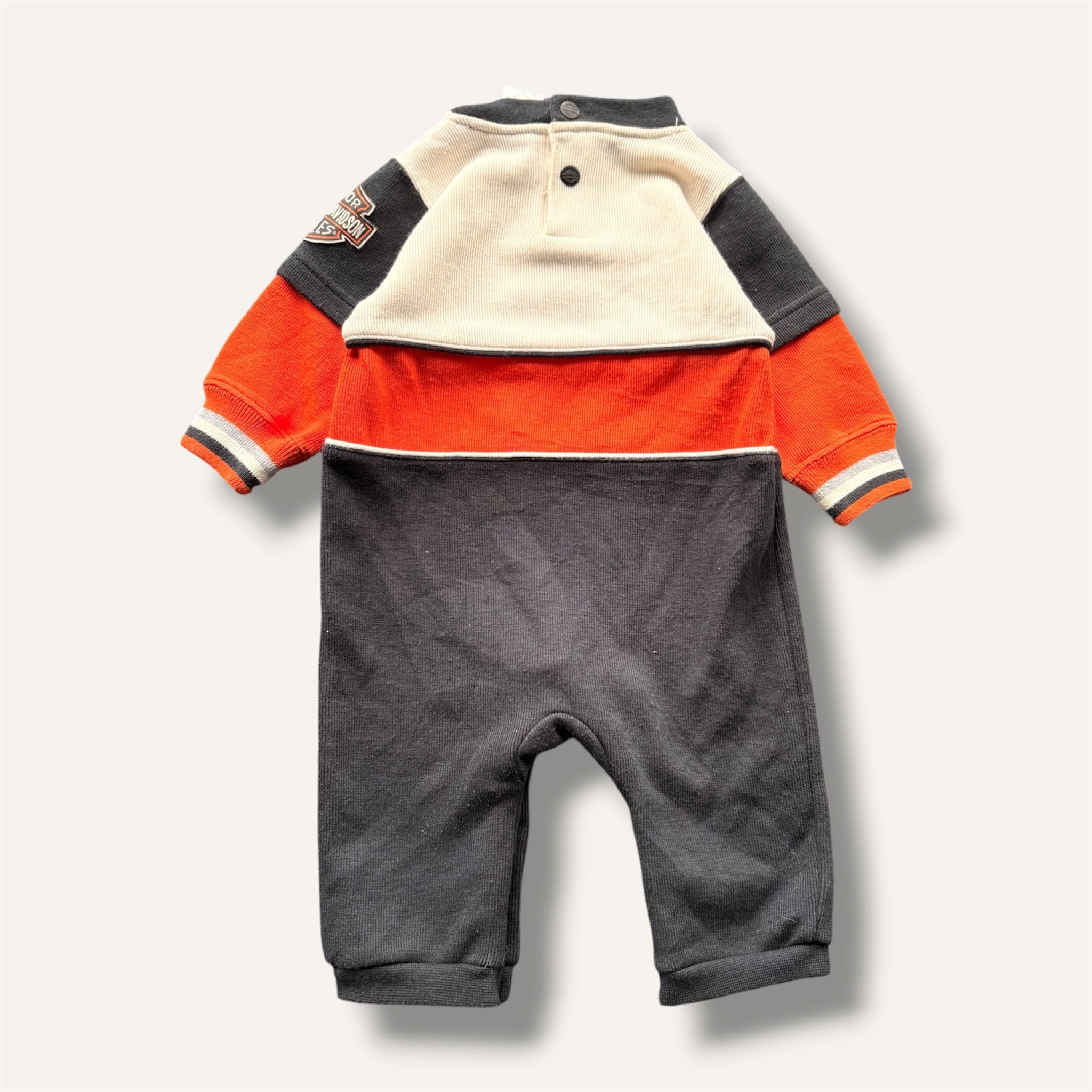 Vintage Harley Davidson Winter Romper (3/6M)