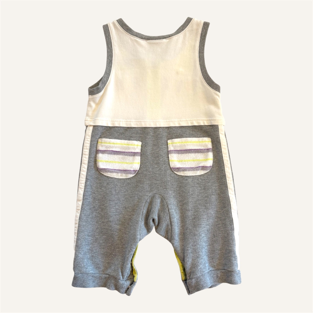 Y2K White Grey and Lilac Nike Romper (12/18M)