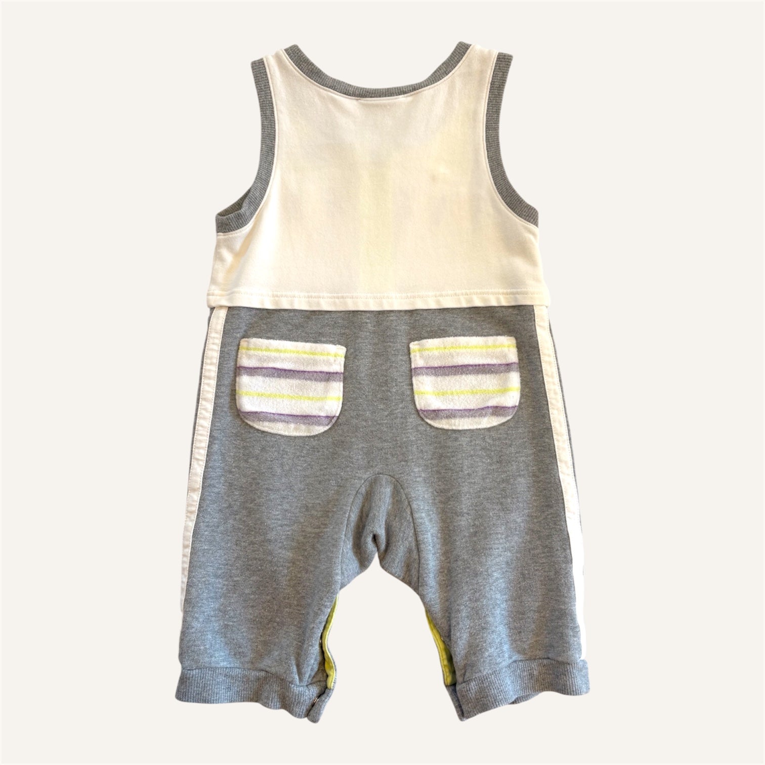 Y2K White Grey and Lilac Nike Romper (12/18M)
