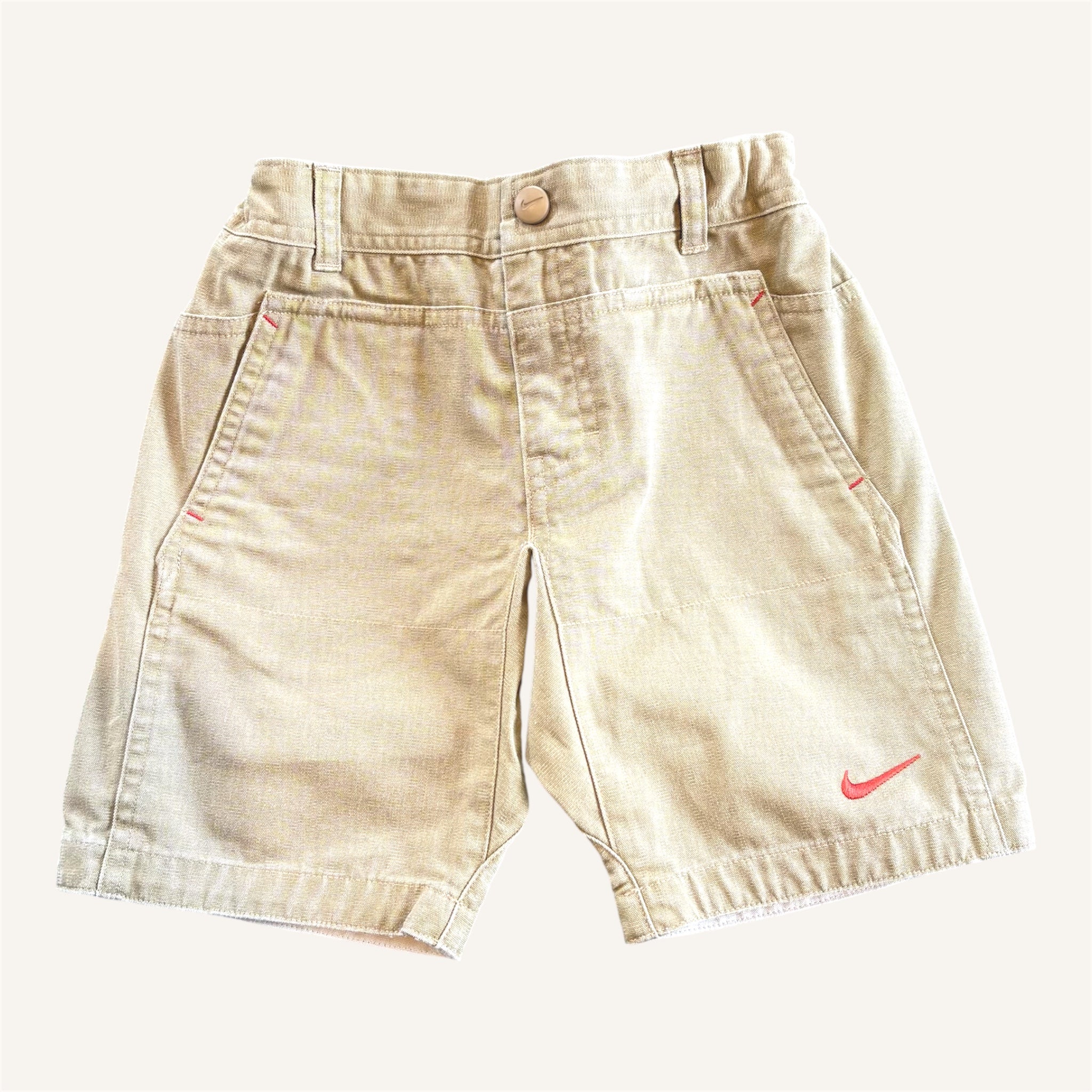 Nike Tan Canvas Style Y2K Shorts (2-3T)