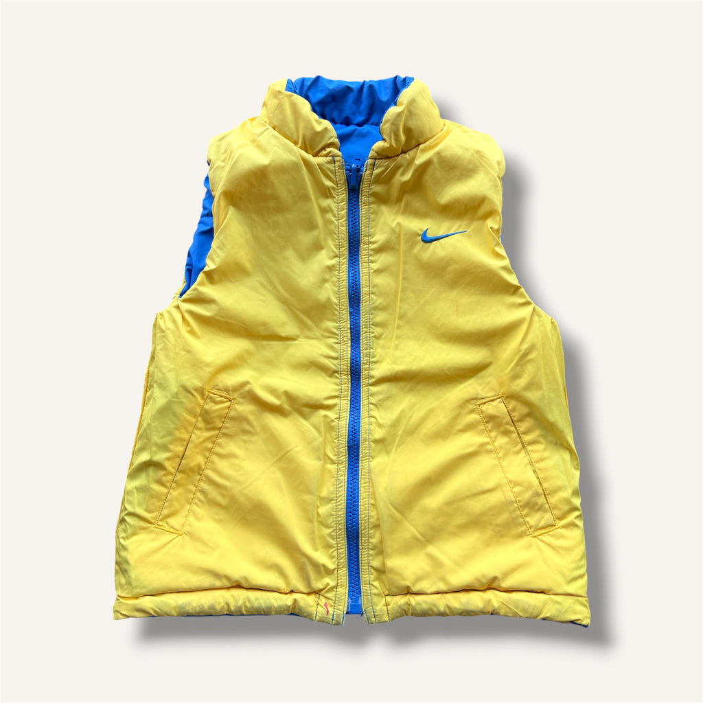 Y2K Nike Yellow and Blue Reversible Vest (3T)