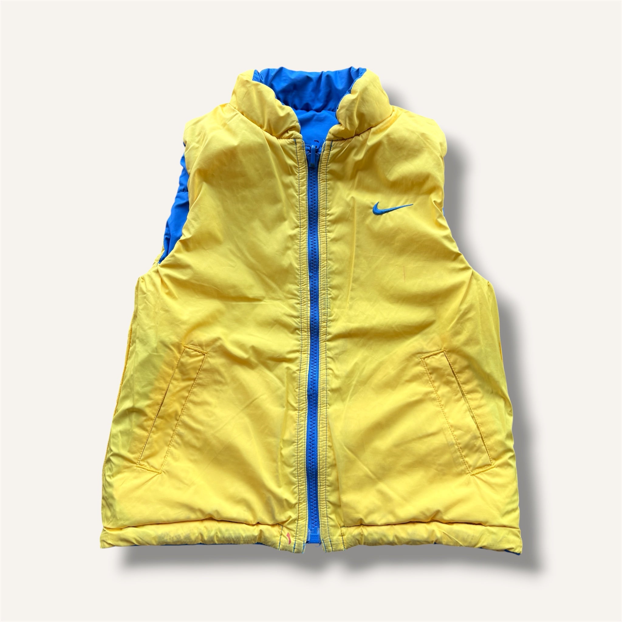 Y2K Nike Yellow and Blue Reversible Vest (3T)