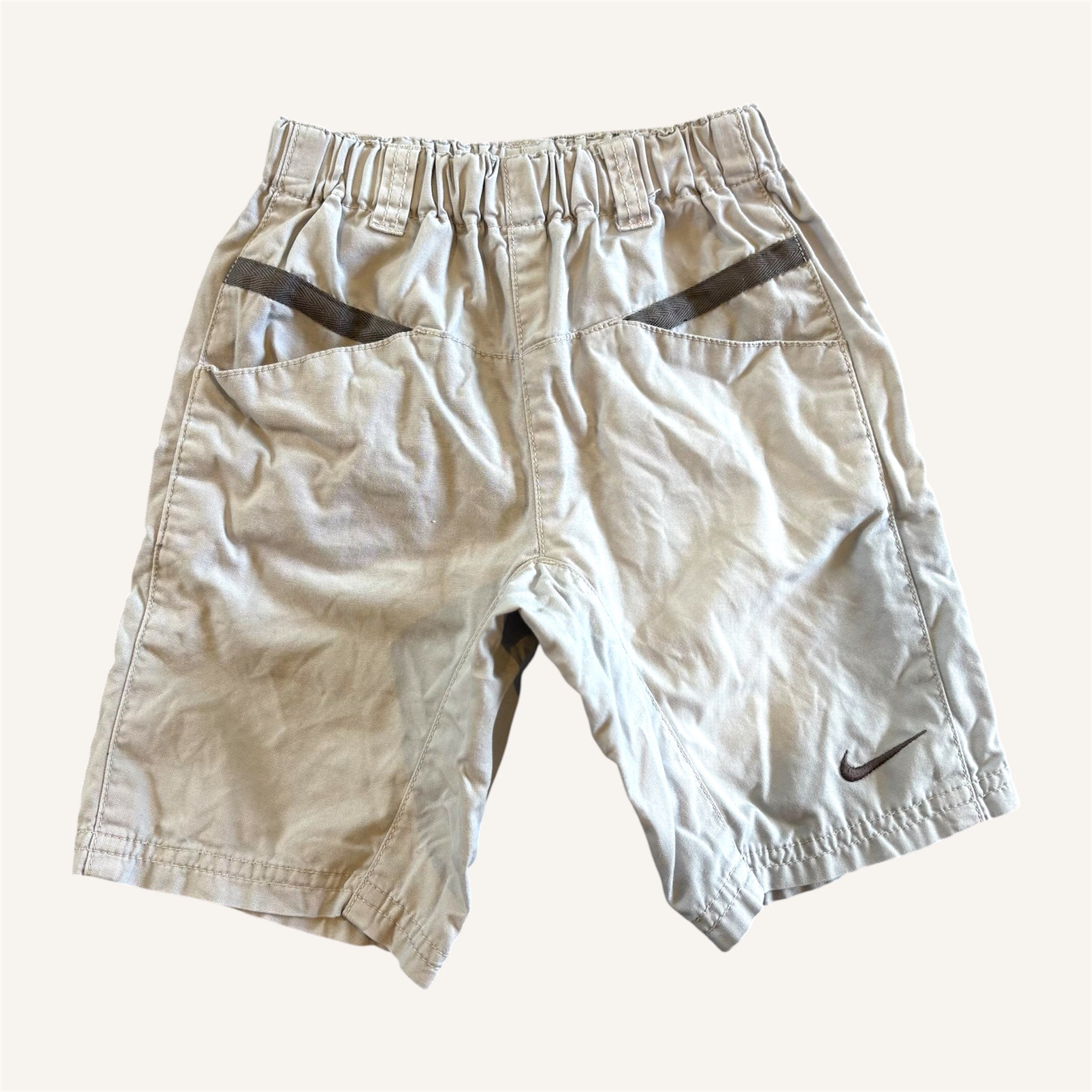 Nike Beige & Charcol Y2K Shorts (2-3T)