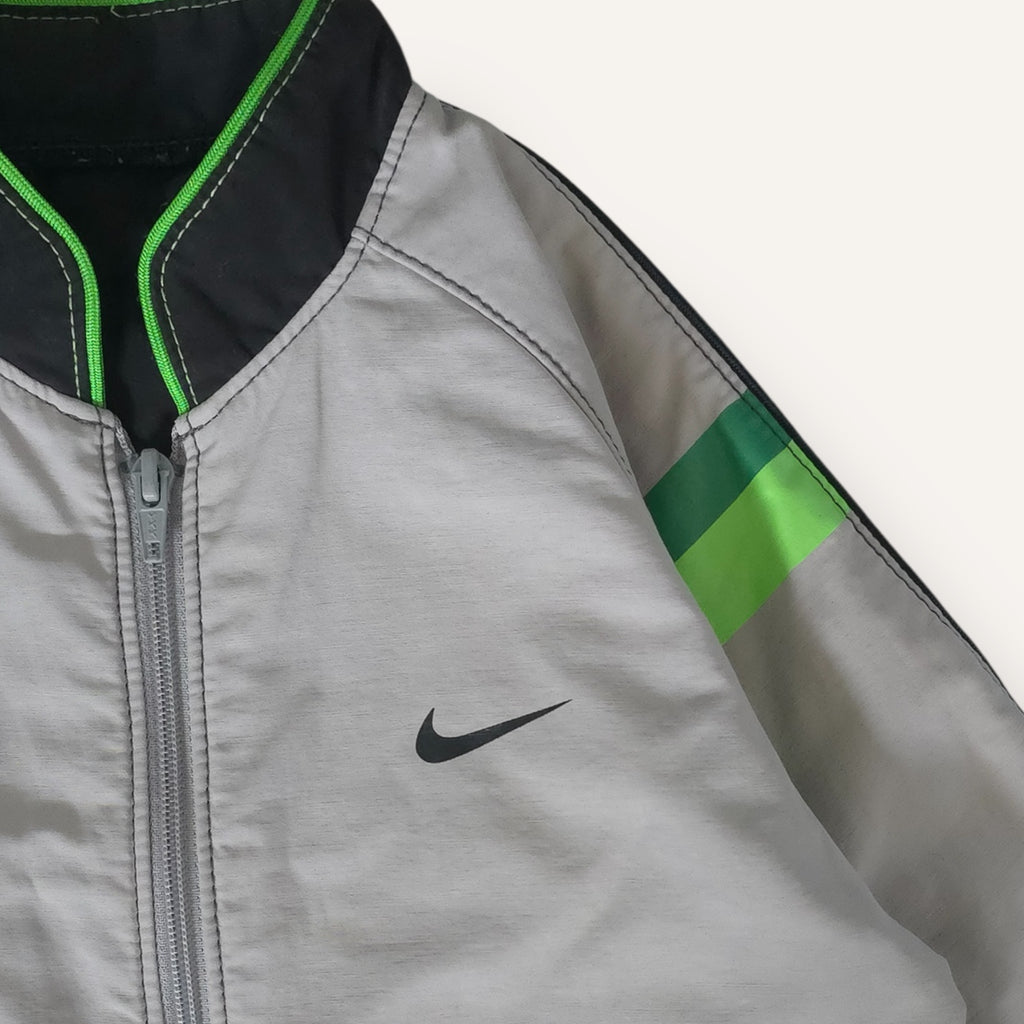 Y2K Nike Grey and Green Aviator Suit (2T)