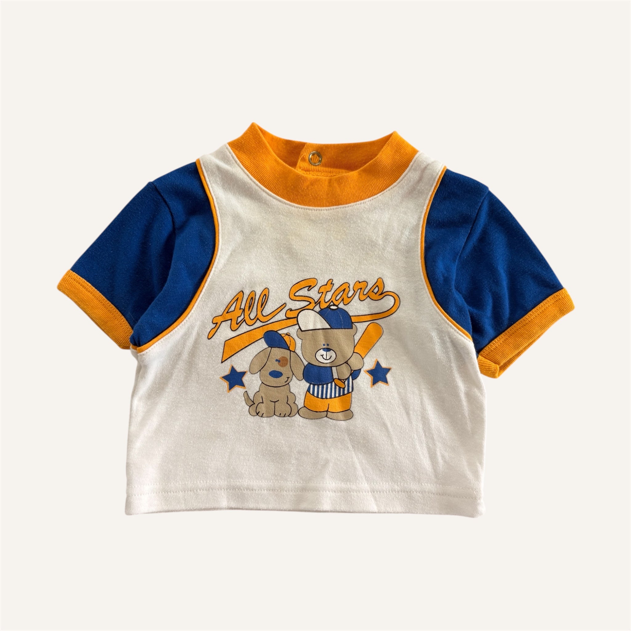 3 Piece Vintage Yellow & Blue Baseball Set (3/6M)