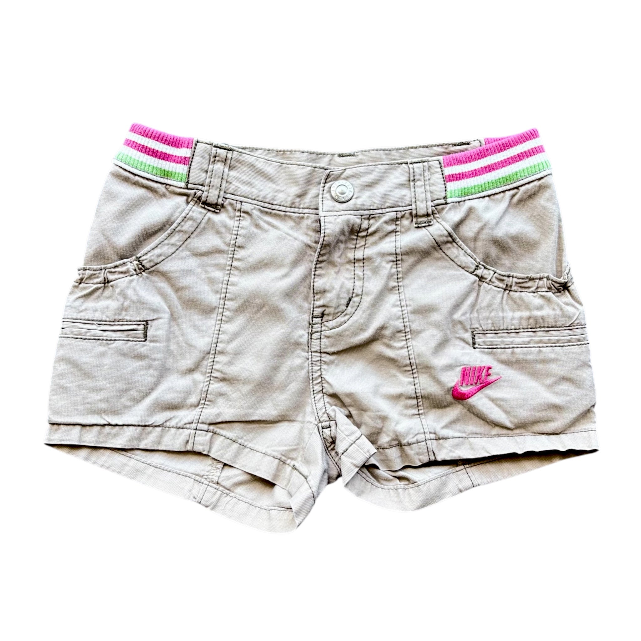 Y2K Beige & Pink Nike Cargo Shorts (5/6)