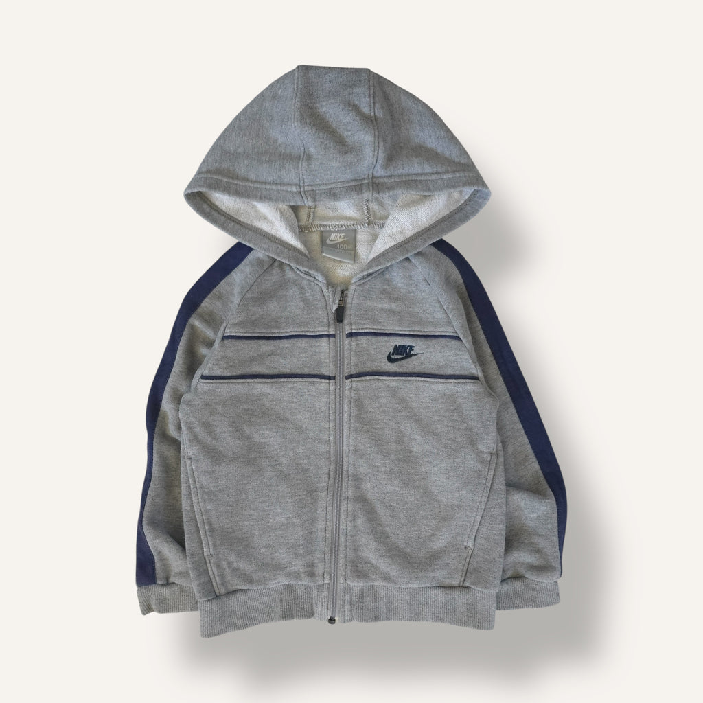 Y2K Nike Grey and Navy Zippy Hoodie (5/6)