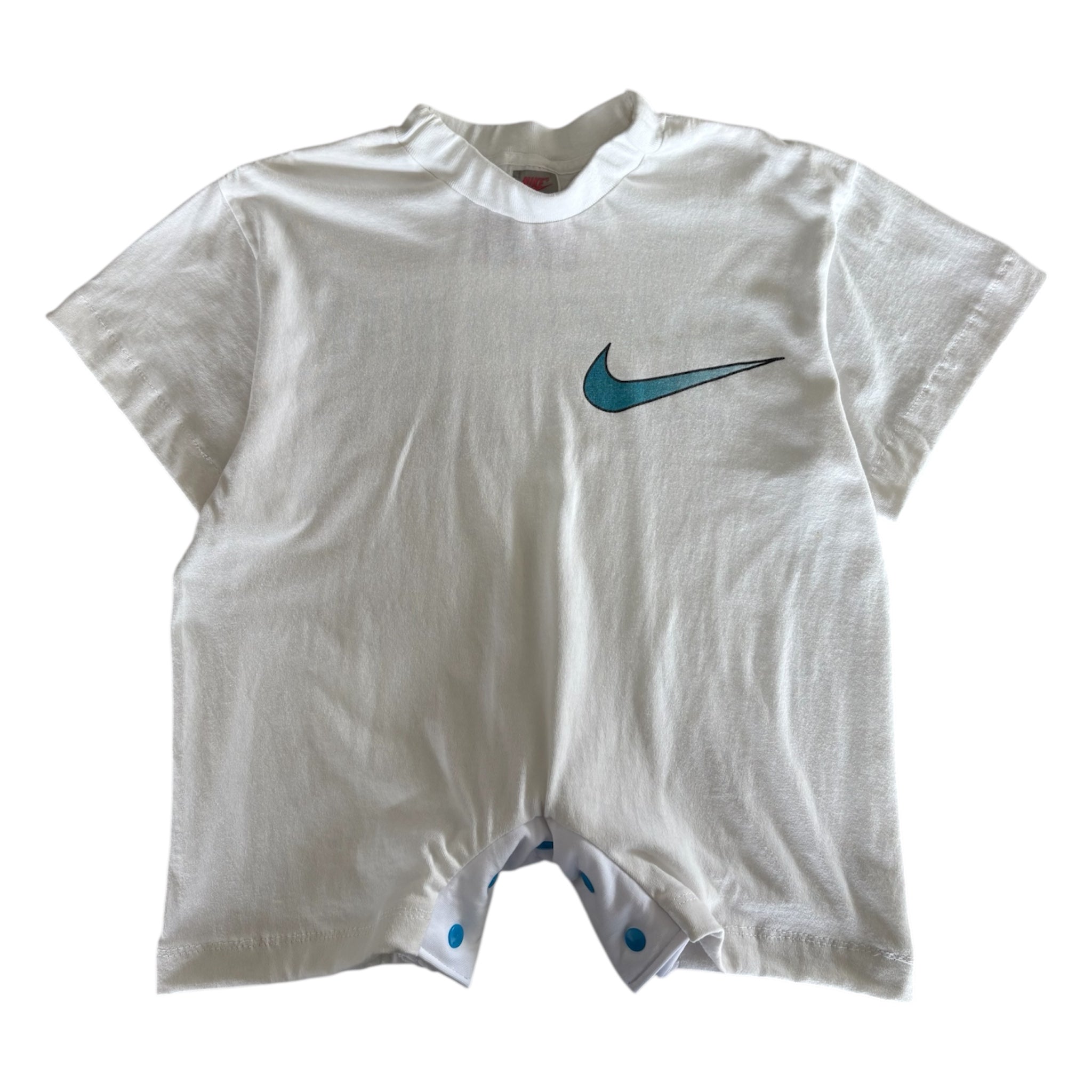 Vintage White Swoosh Nike Reckless Romper (2T).