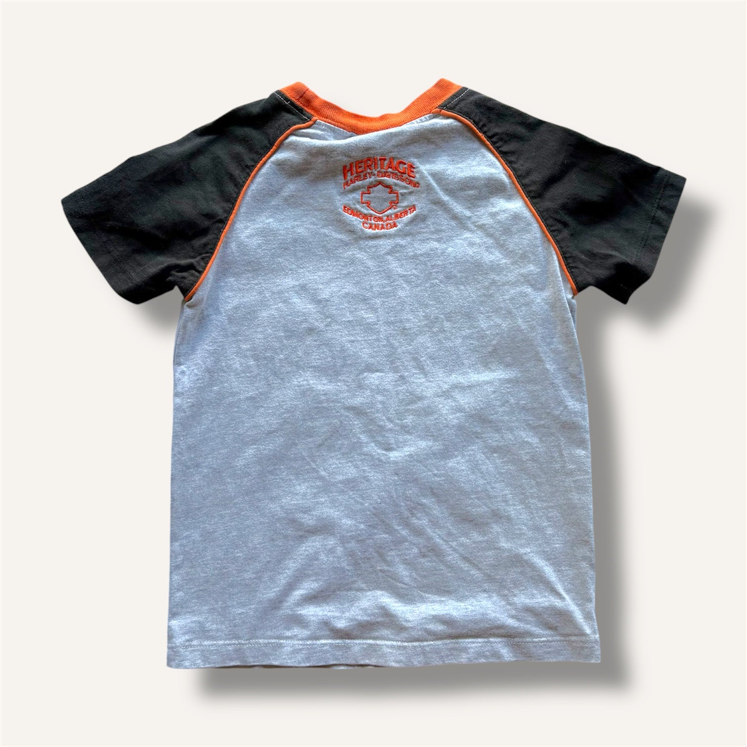 Harley Davidson Black and Grey Little Rebel Camp Tee (4T)