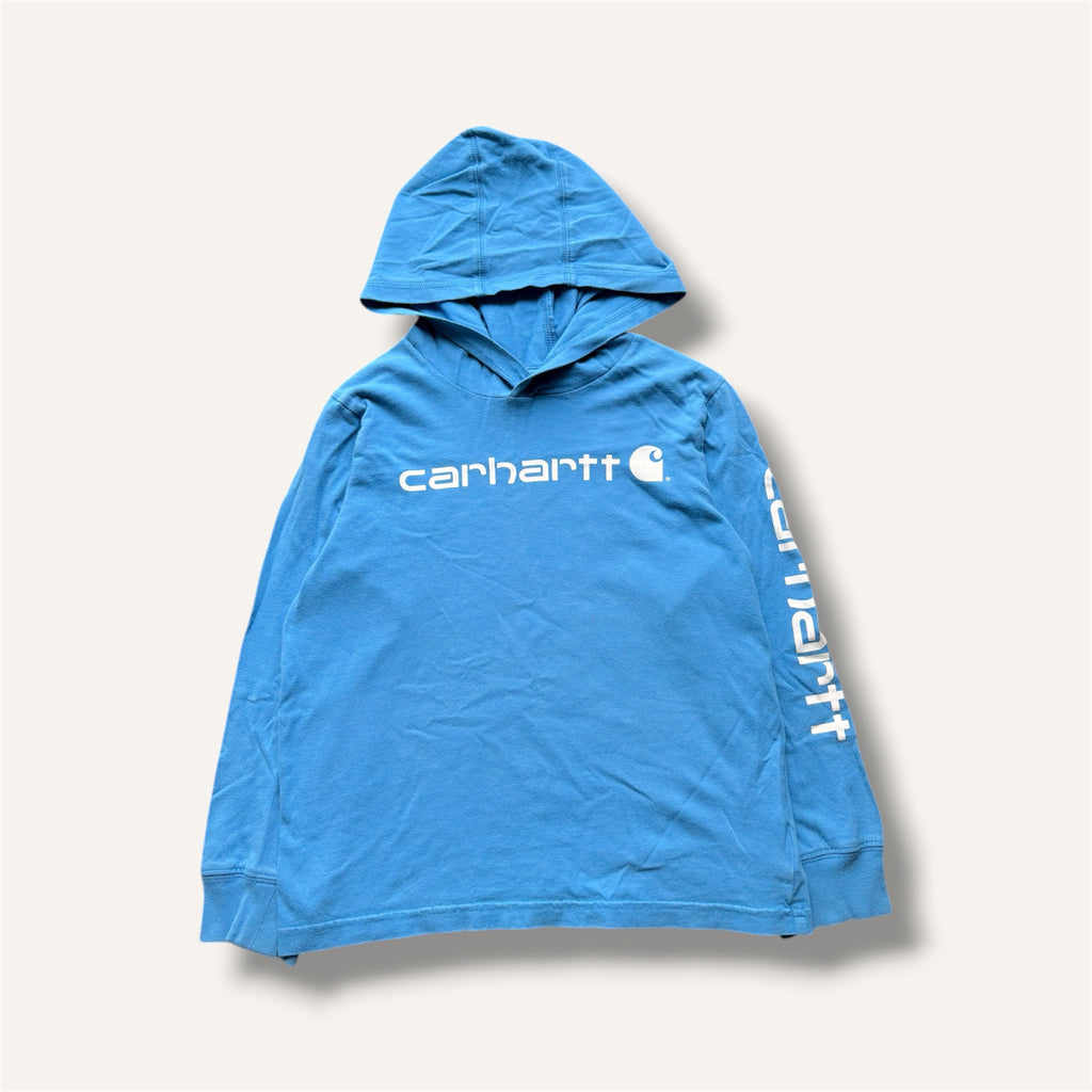 Carhartt Blue Hooded Long Sleeve T-shirt (6)