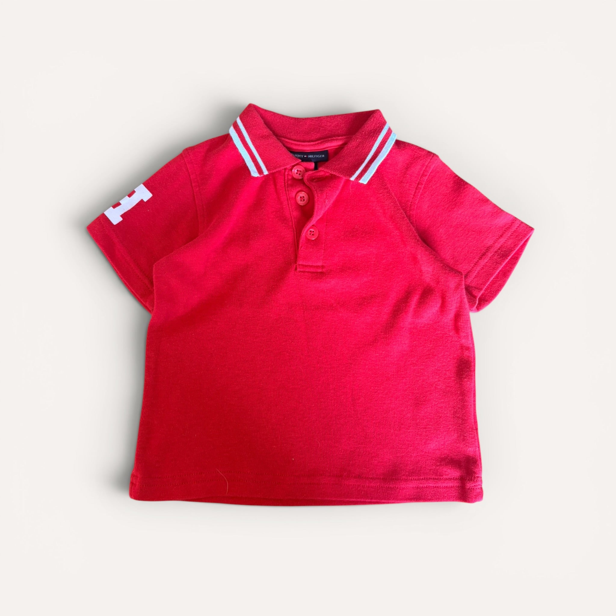 Red Tommy Hilfger Polo Shirt (6/12M)