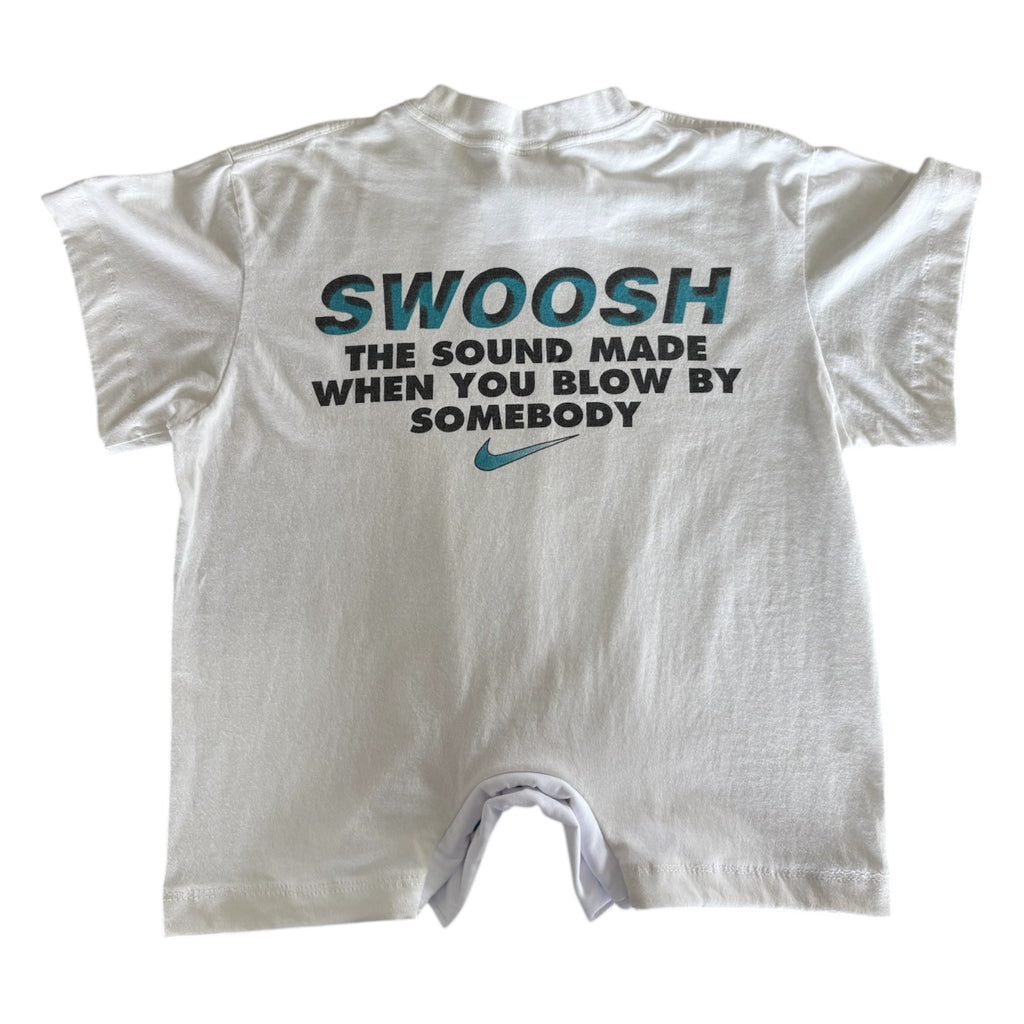 Vintage White Swoosh Nike Reckless Romper (2T).