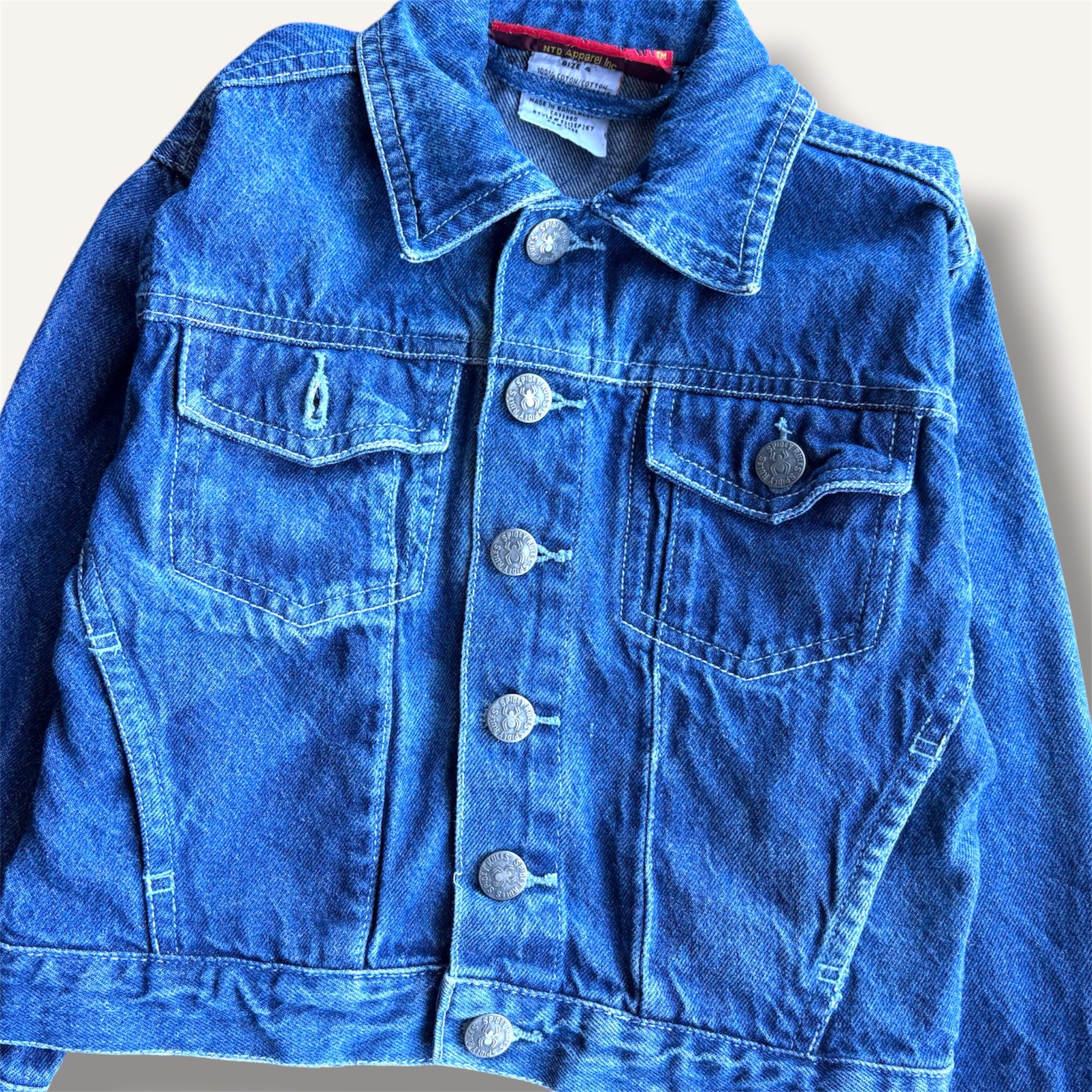 Vintage 2003 Denim Spider-man Jacket (4T)